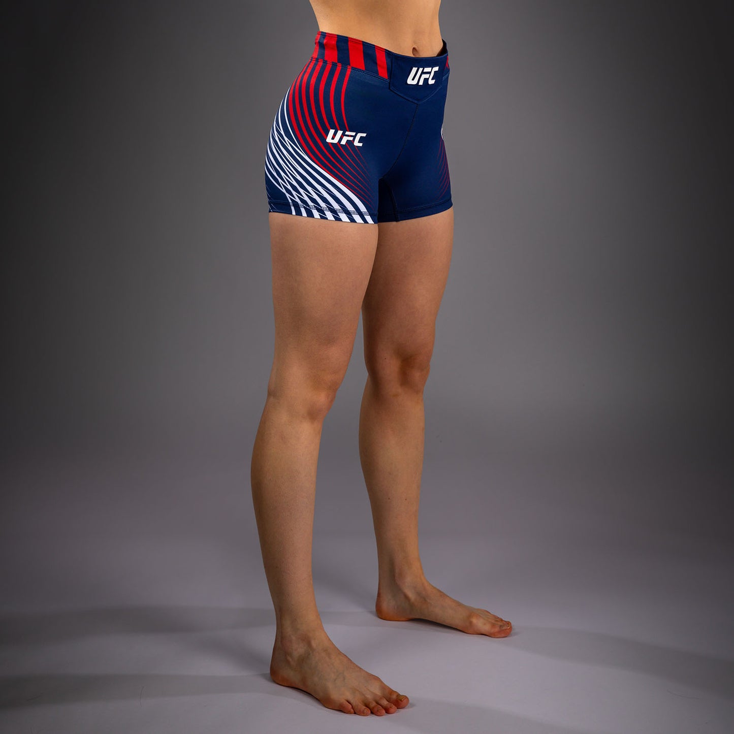 Official UFC Freedom 250 by Venum Authentic Vale Tudo Shorts de ajuste corto para mujer - Azul