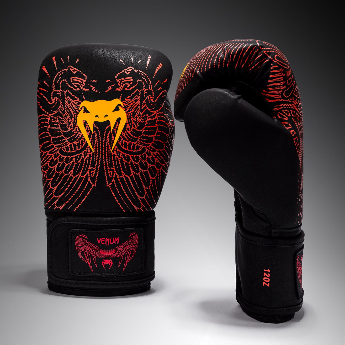 Venum Quetzal Fury Guantes de Boxeo - Negro/Rojo Fury/Mandarina