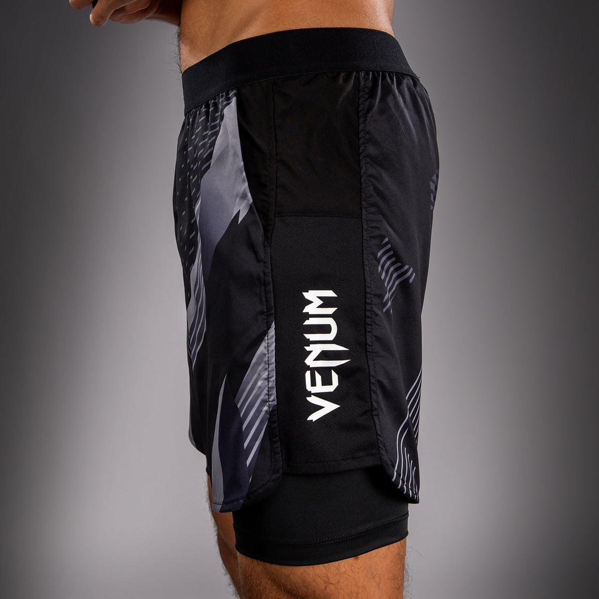 Venum No-Gi 6.0 Pantalón Corto de Entrenamiento - Negro/Blanco