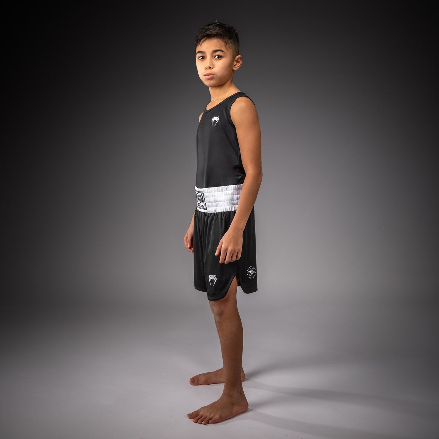 Venum Classic Short de Boxeo Para Niños – Negro/Blanco