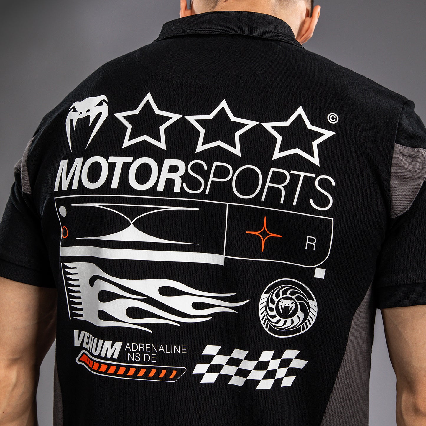 Venum Motorsport Polo de Algodón - Negro Profundo