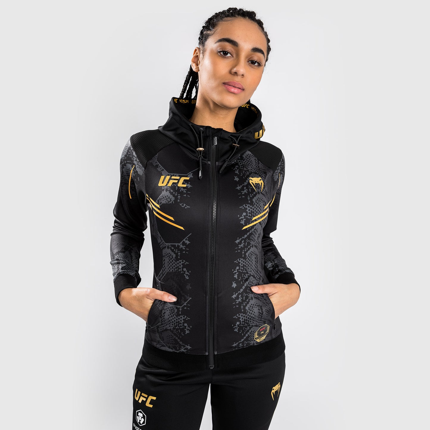 UFC Adrenaline by Venum Authentic Fight Night Sudadera con capucha Walkout para Mujer - Champion