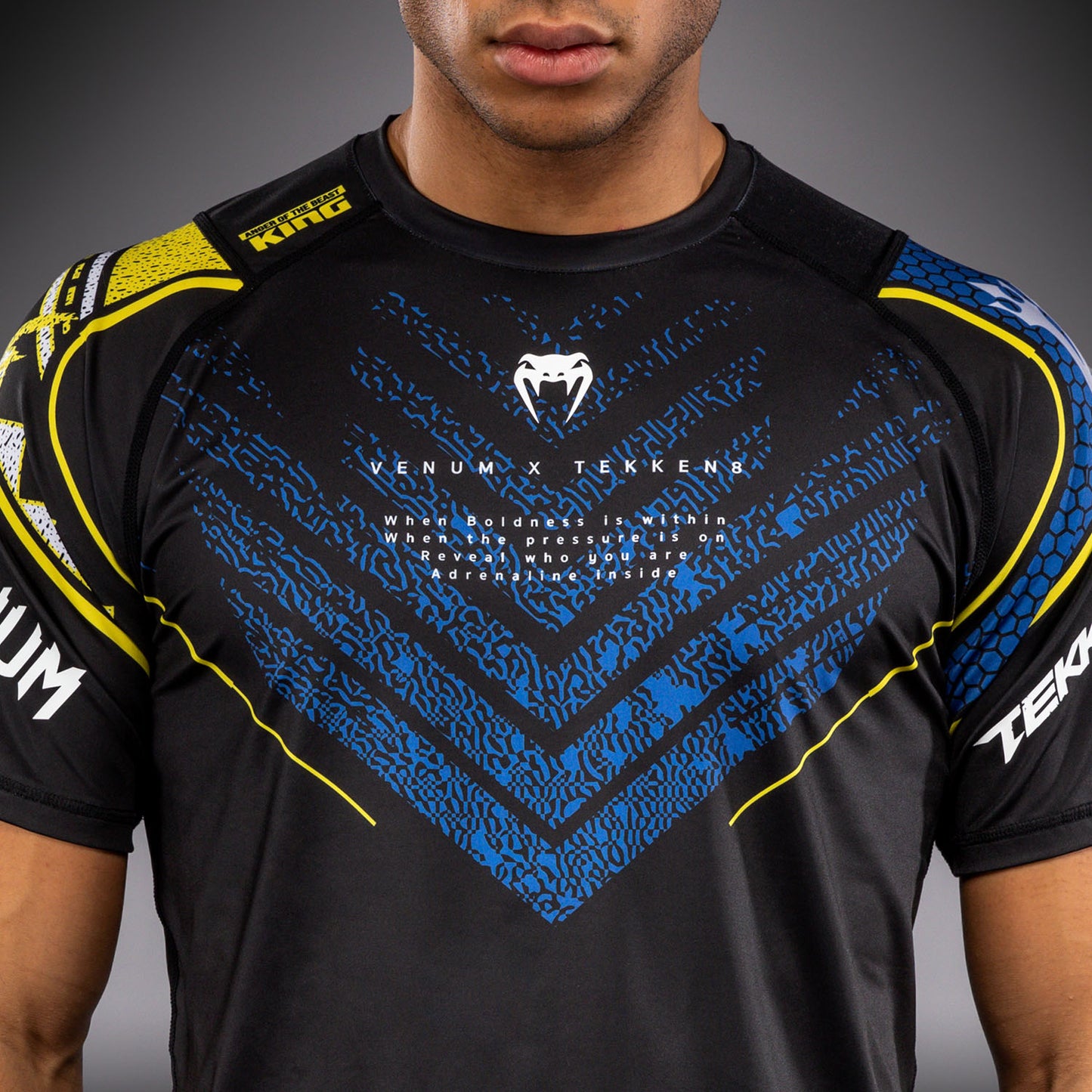 Venum x TEKKEN 8 Camiseta Dry-Tech King - Negro/Amarillo