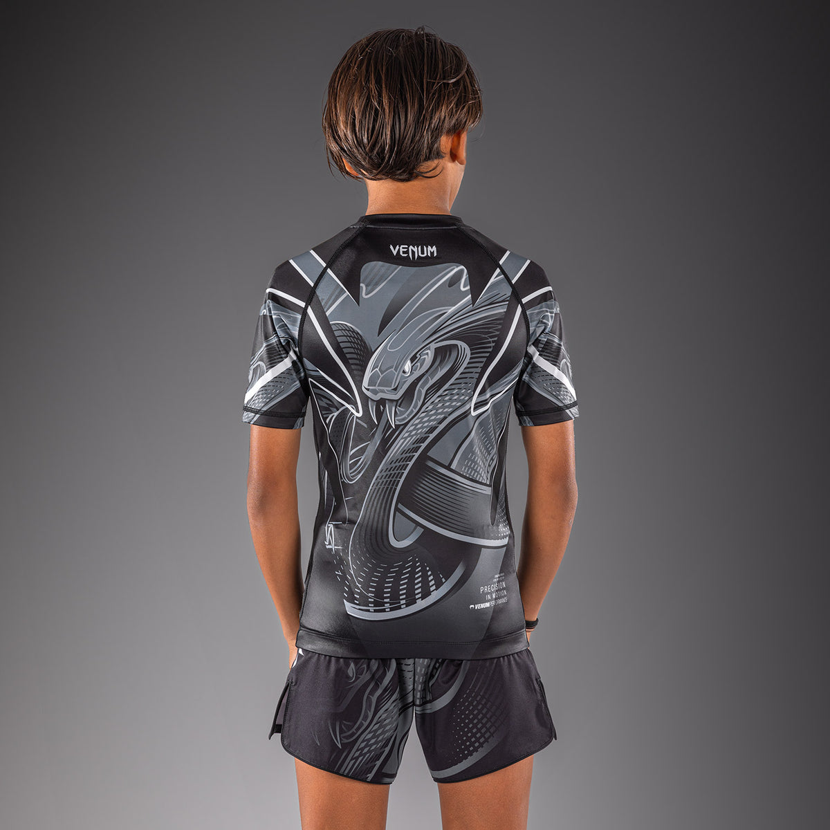 Venum Crimson Viper 2.0 Rashguard de manga corta para niño - Negro/Gris
