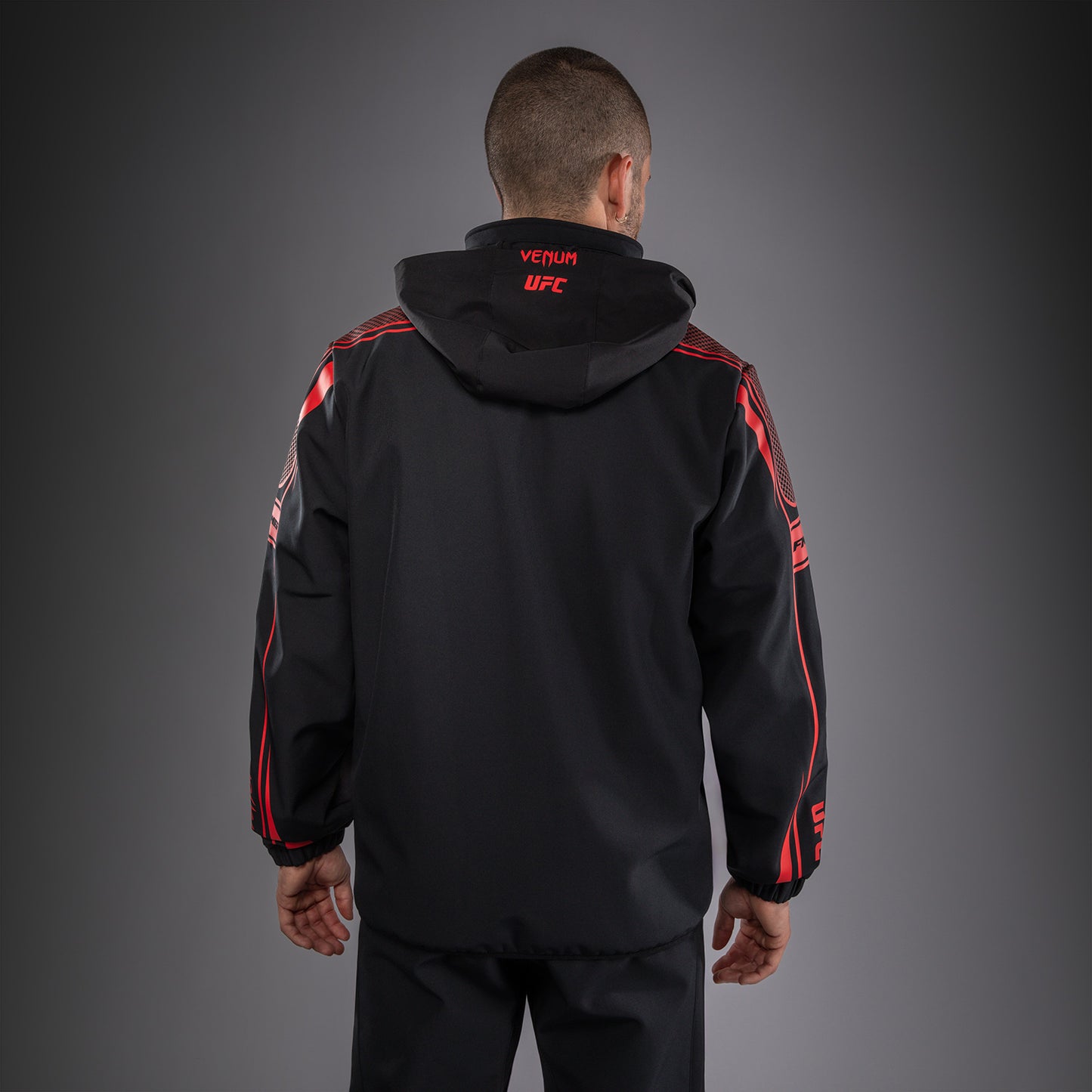 Venum UFC Unity by Venum Authentic Fight Week Sudadera con Capucha y Cremallera para Hombre - Negro