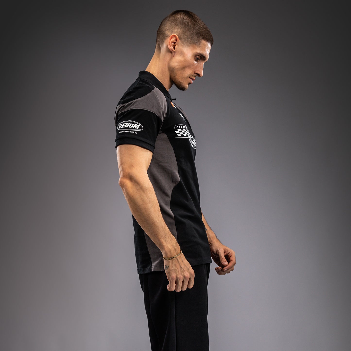 Venum Motorsport Polo de Algodón - Negro Profundo
