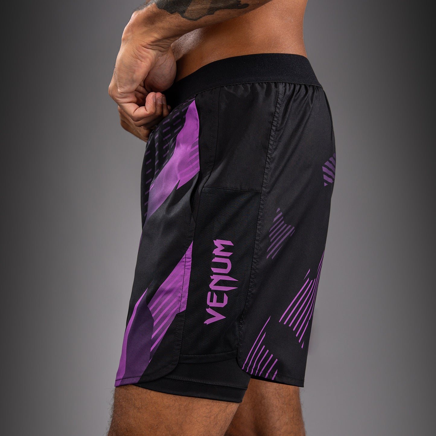 Venum No-Gi 6.0 Pantalón Corto de Entrenamiento - Negro/Morado
