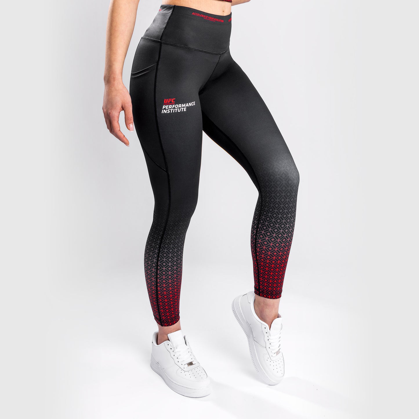 Leggings Venum UFC Performance Institute - Negro/Rojo