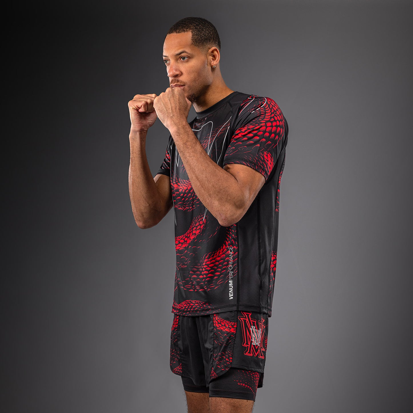Venum Matupa Camiseta Dry Tech - Negro/Rojo/Gris Plateado