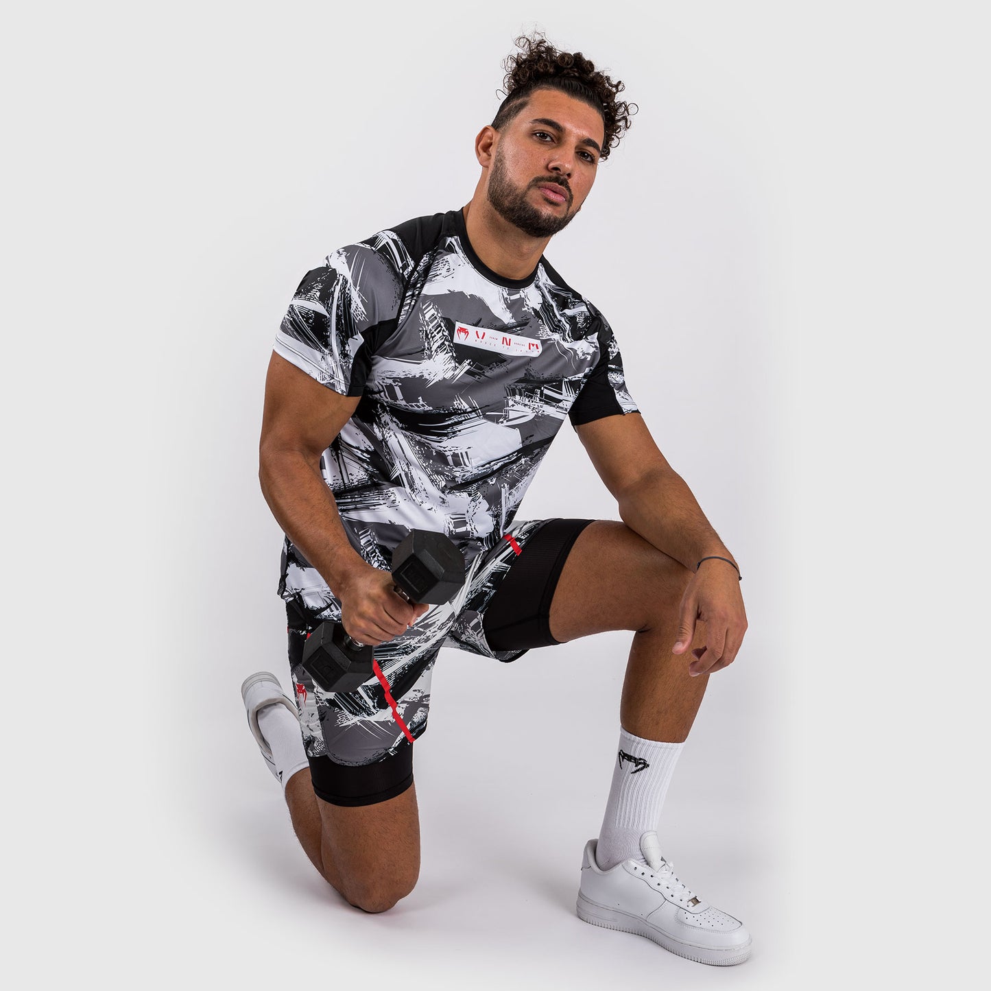 Venum Electron 3.0 Camiseta Dry-Tech - Gris/Rojo