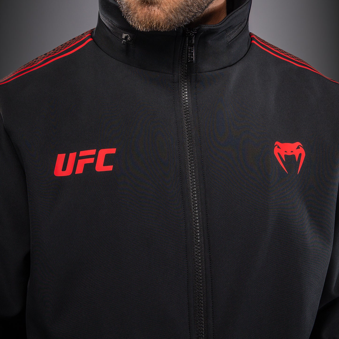 Venum UFC Unity by Venum Authentic Fight Week Sudadera con Capucha y Cremallera para Hombre - Negro