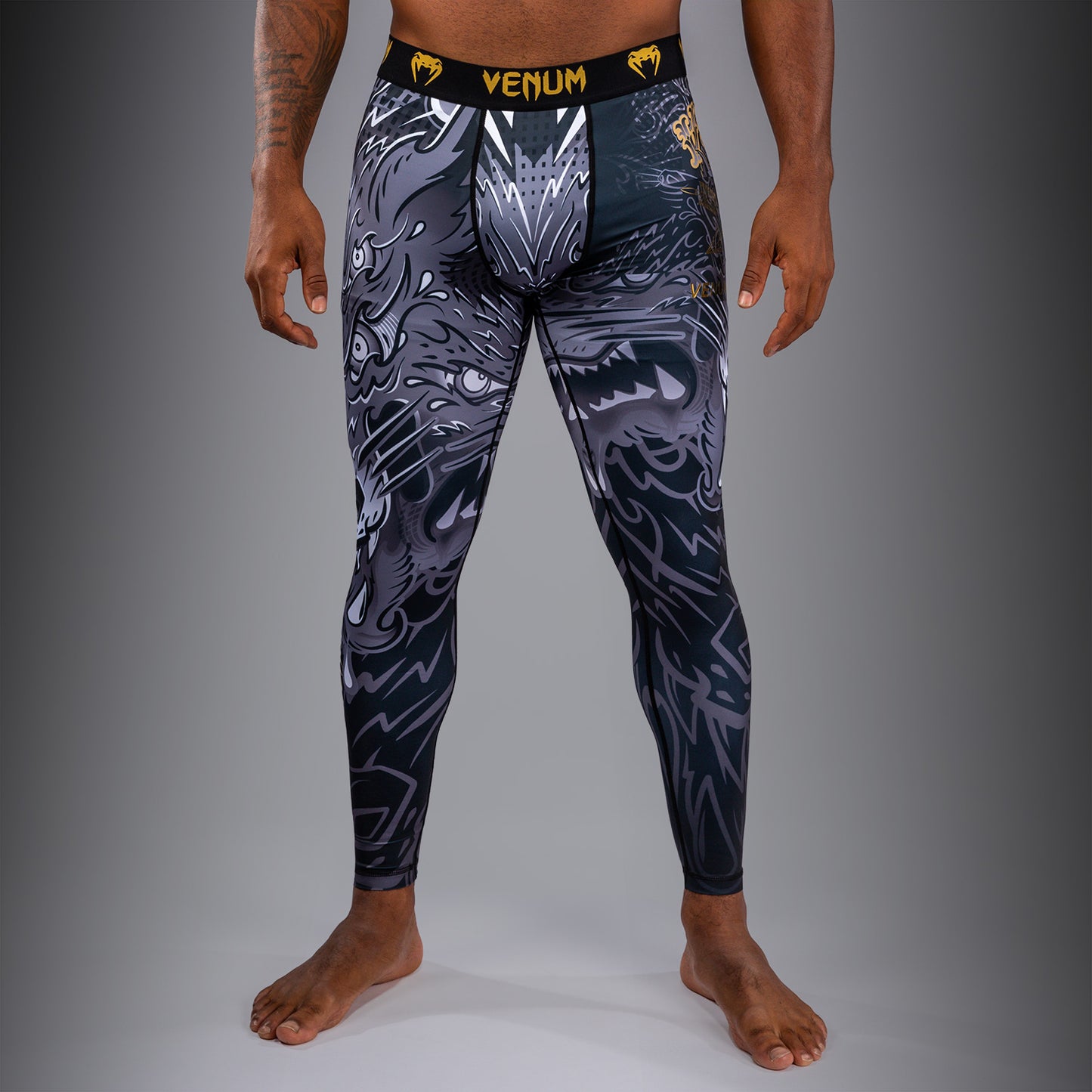 Venum Wolf Atak Spats – Negro/Gris