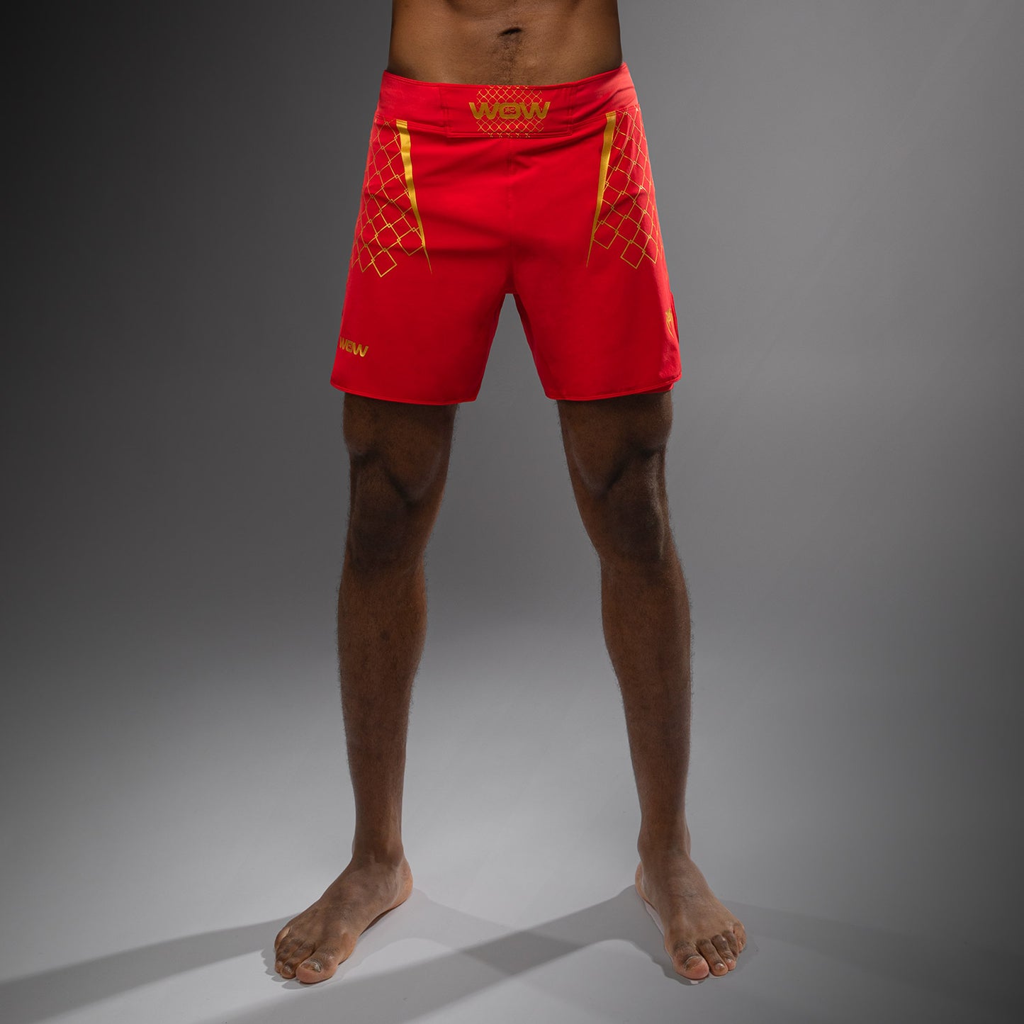 Venum x WOW FC Pantalones de Lucha para Hombre - Fury Rojo/Oro