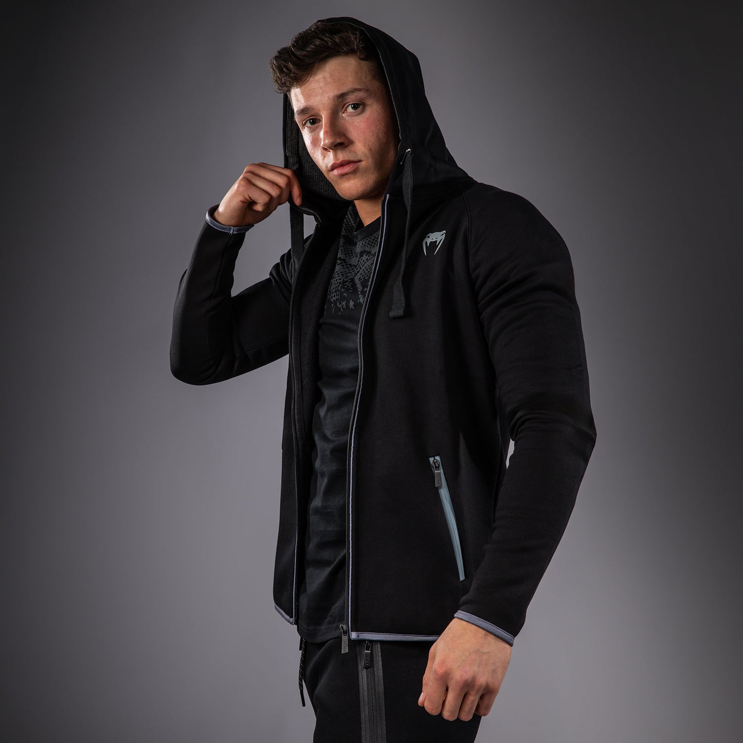 Venum Sudadera con Capucha – Negro/Gris