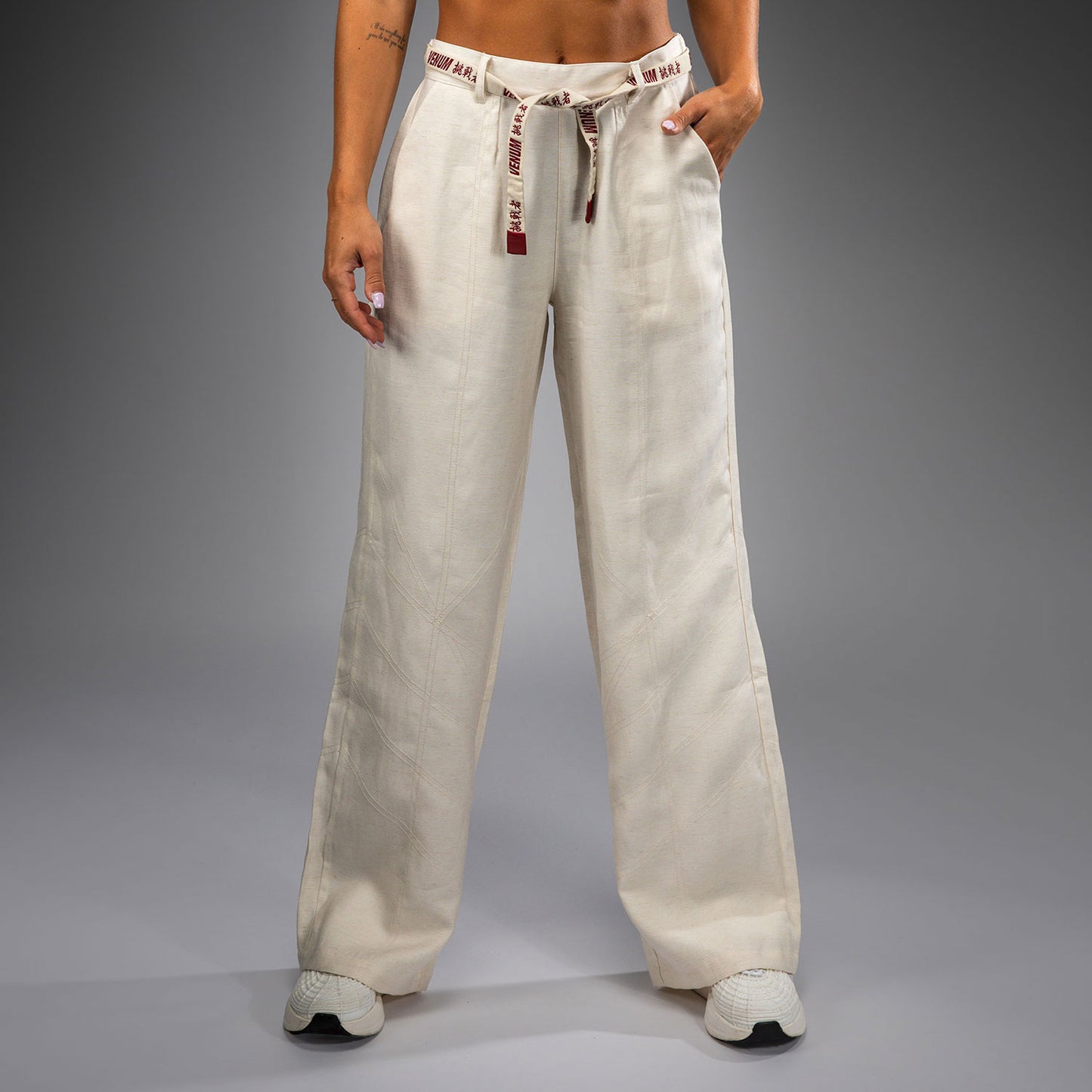 Venum Serpenti Pantalones Mujer – Marfil/Burdeos