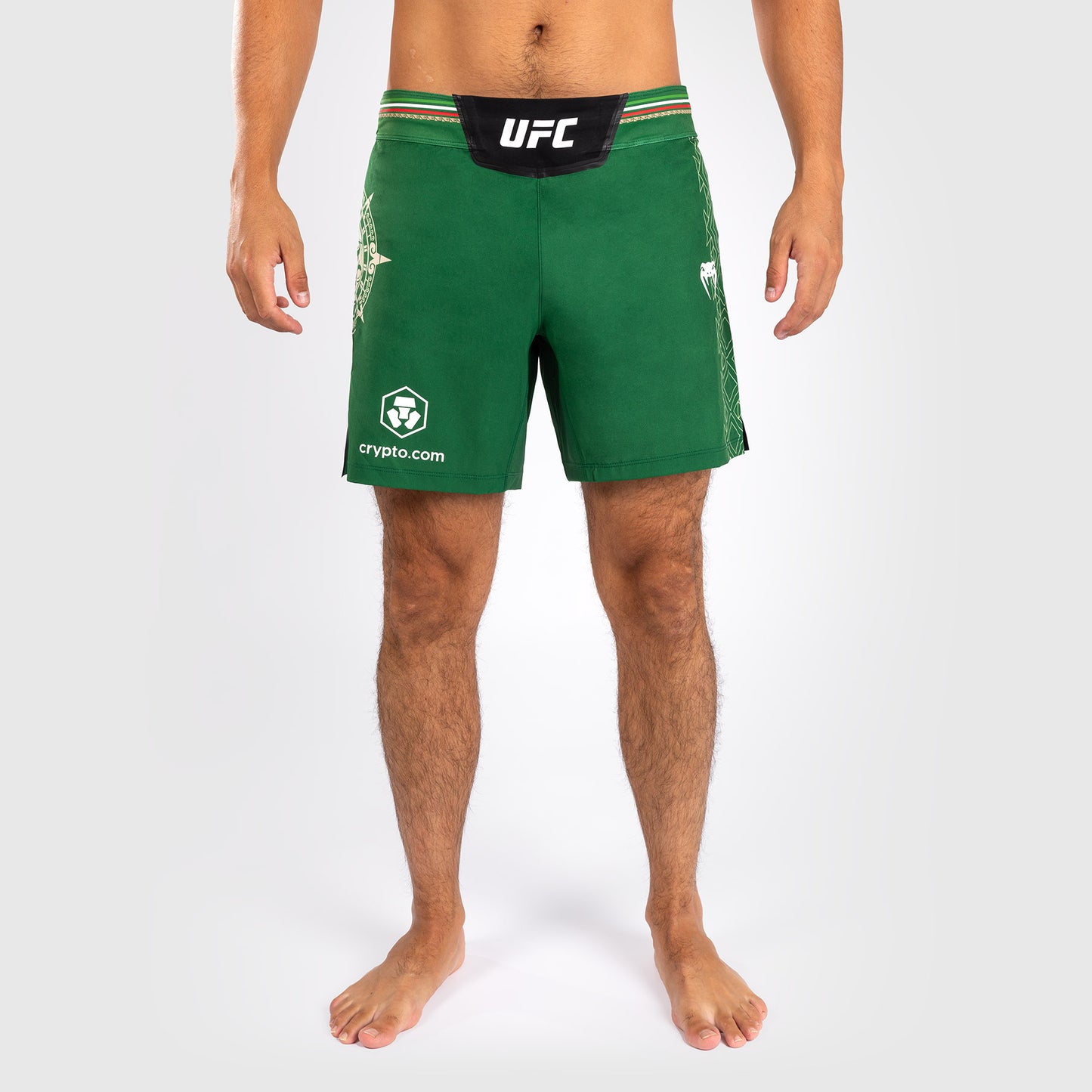 Noche UFC by Venum Authentic Fight Night Shorts de combate para hombre - Corte corto - Verde