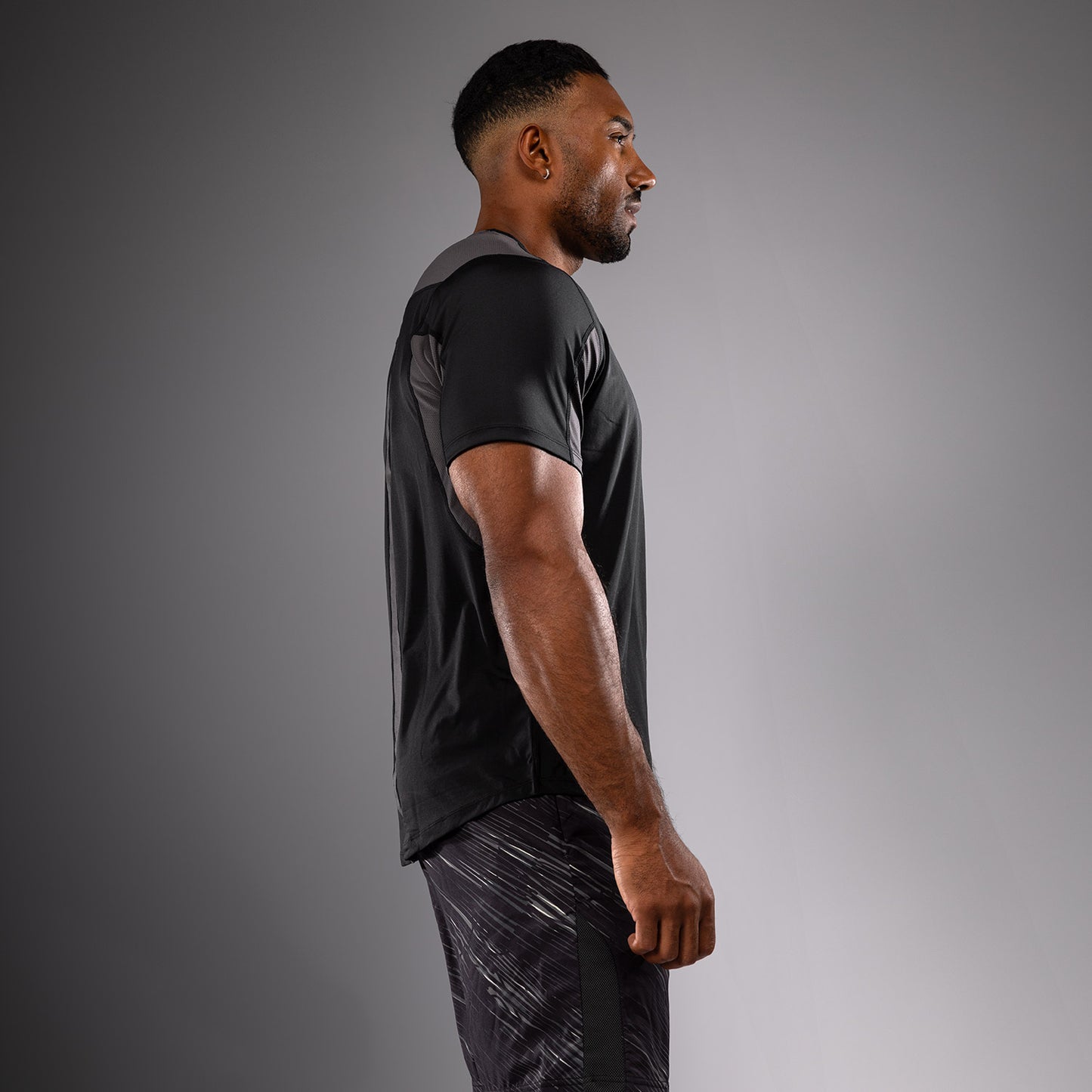 Venum Rapid Camiseta Dry-Tech - Negro/Gris Tormenta