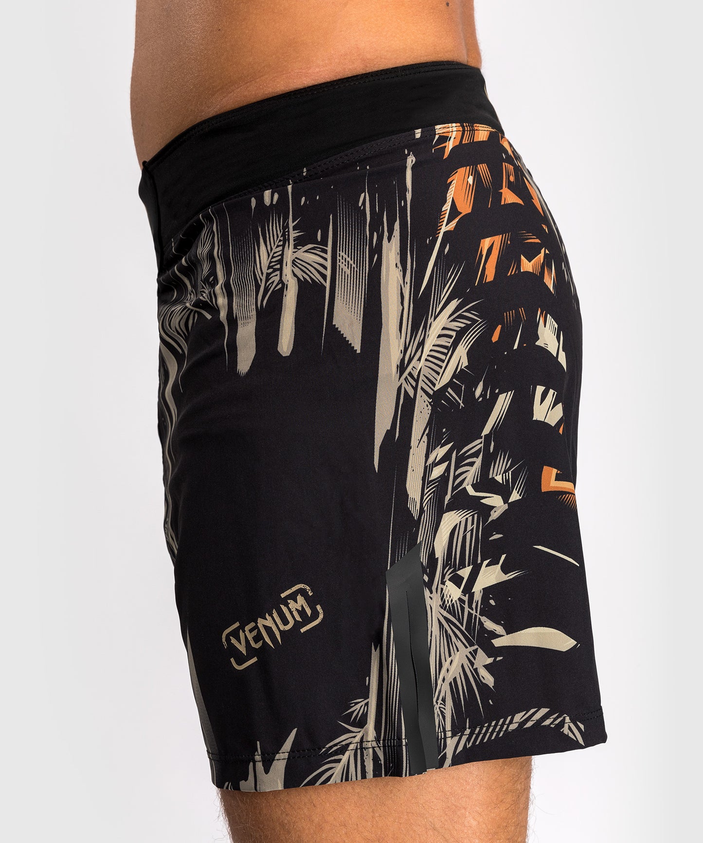 Venum Tiger Pantalones de Lucha para Hombre - Negro/Naranja Neón