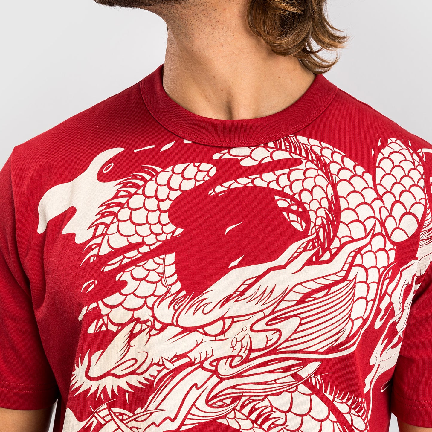 Venum Dragon’s Flight Camiseta para hombre - Rojo cereza/Blanco crema