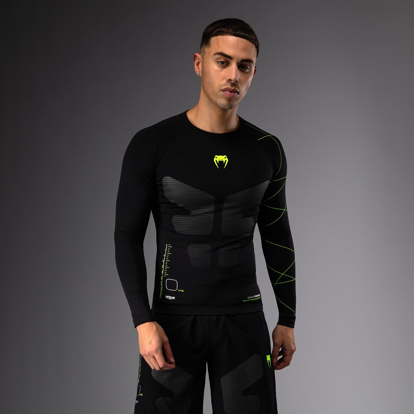 Venum Training Camp 4.0 Lycra de manga larga - Negro/Verde neón