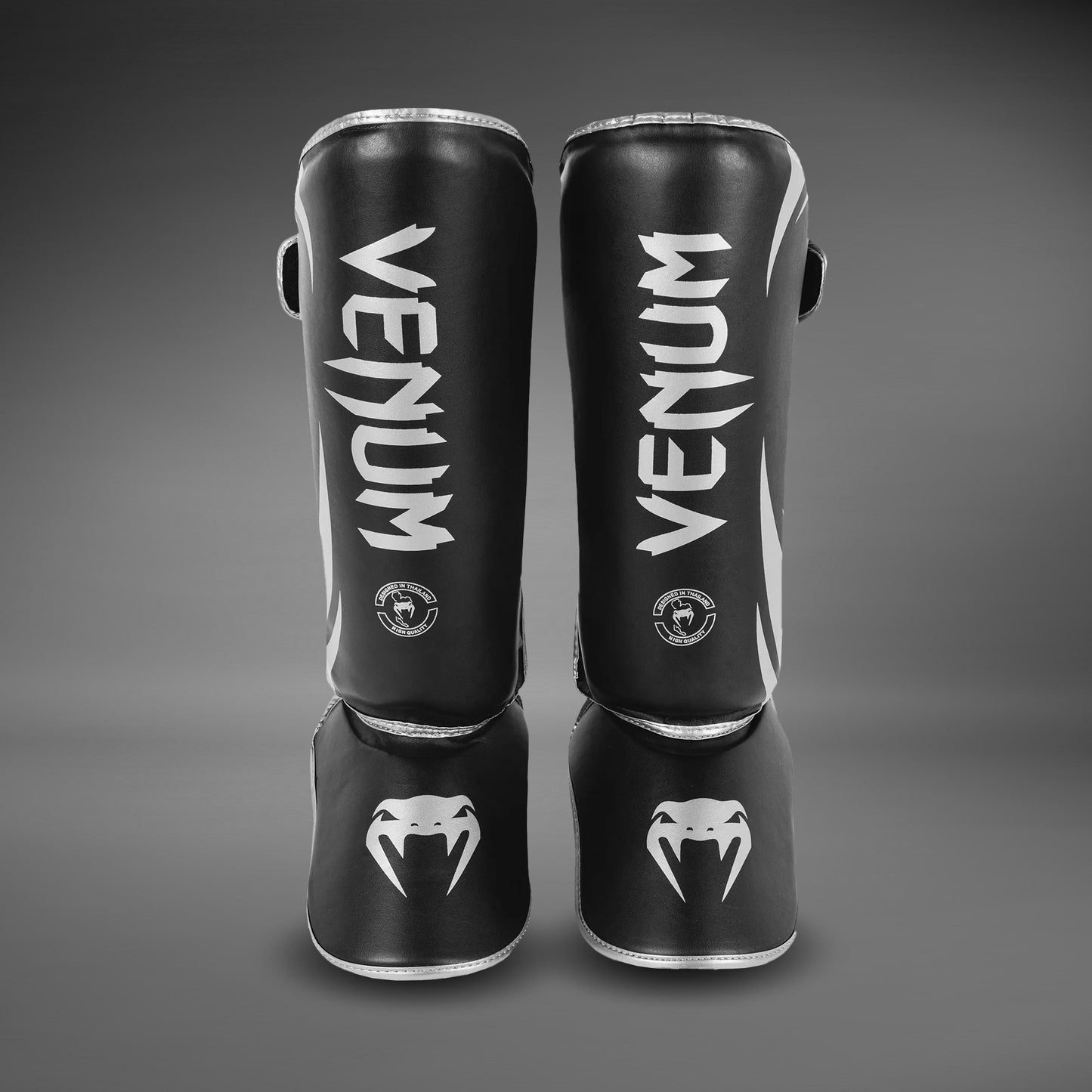 Venum Challenger Espinilleras de pie - Negro/Plata
