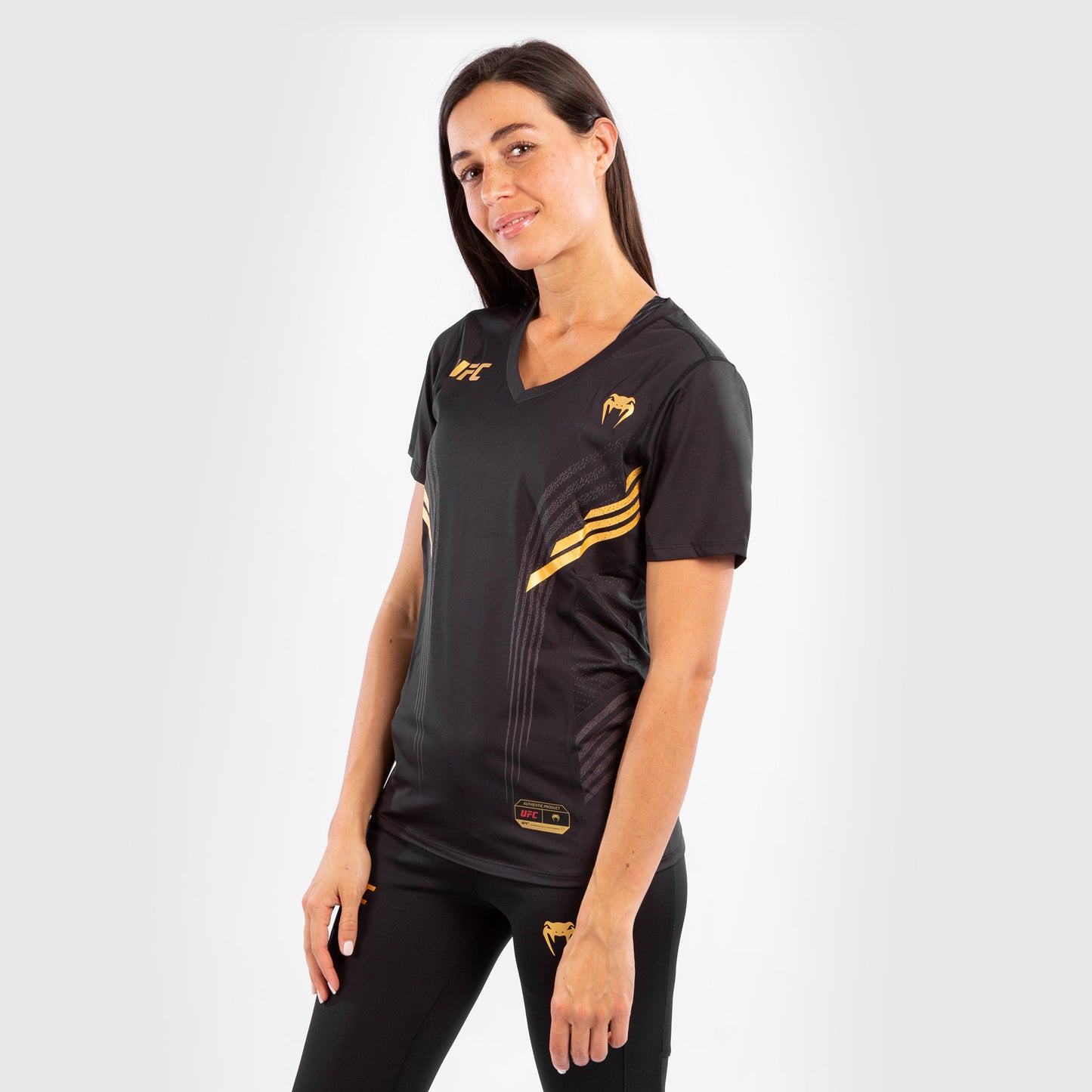 Camiseta Técnica Para Mujer Personalizada UFC Venum Authentic Fight Night - Campeón