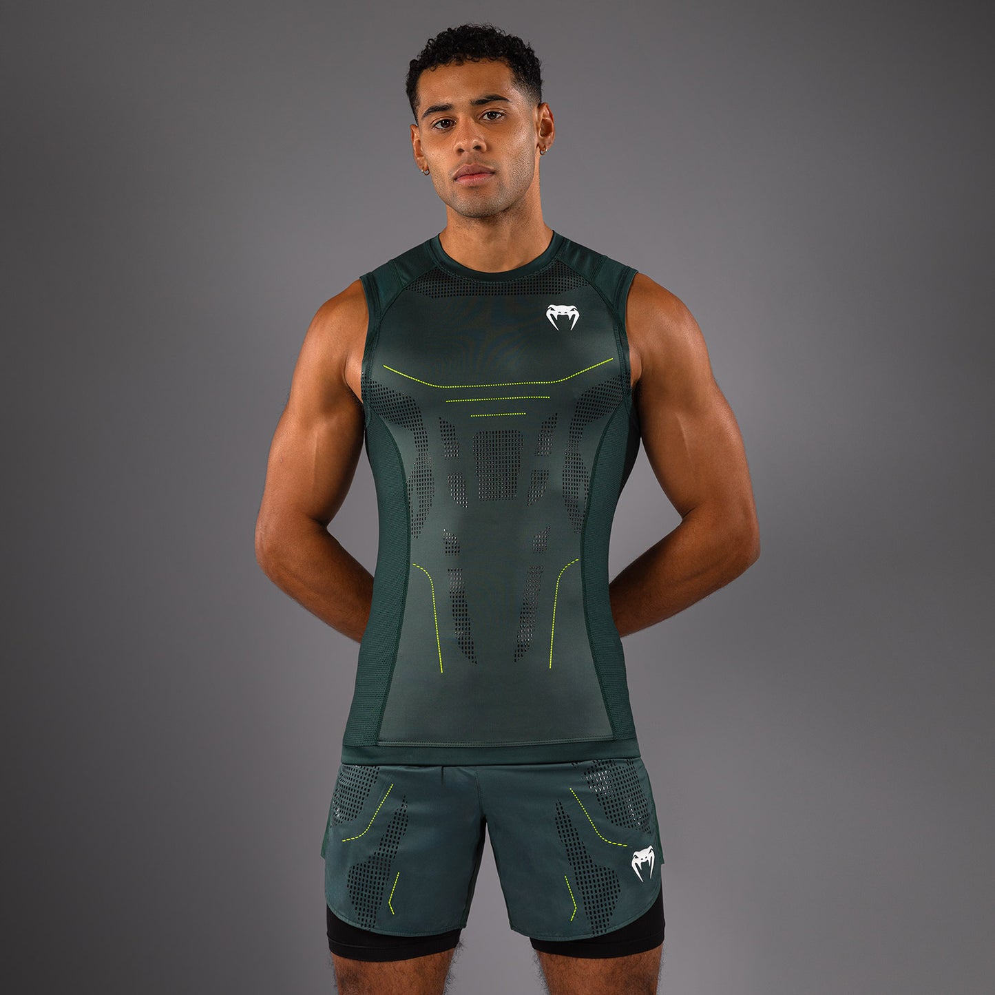 Venum Technical 3.0 Camiseta Sin Mangas Rashguard - Verde Bosque