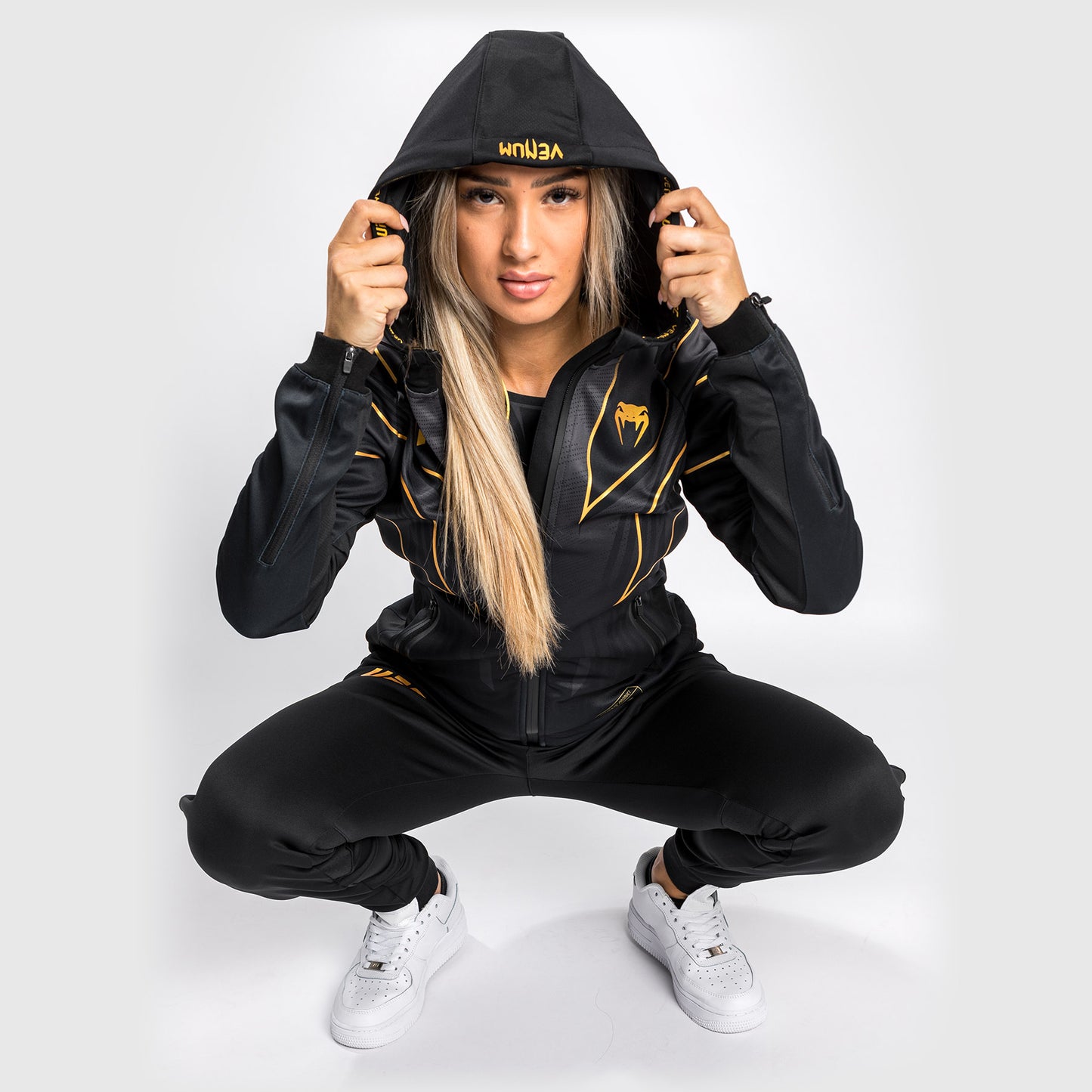 Sudadera con capucha UFC Venum Authentic Fight Night 2.0 para mujer - Campeón