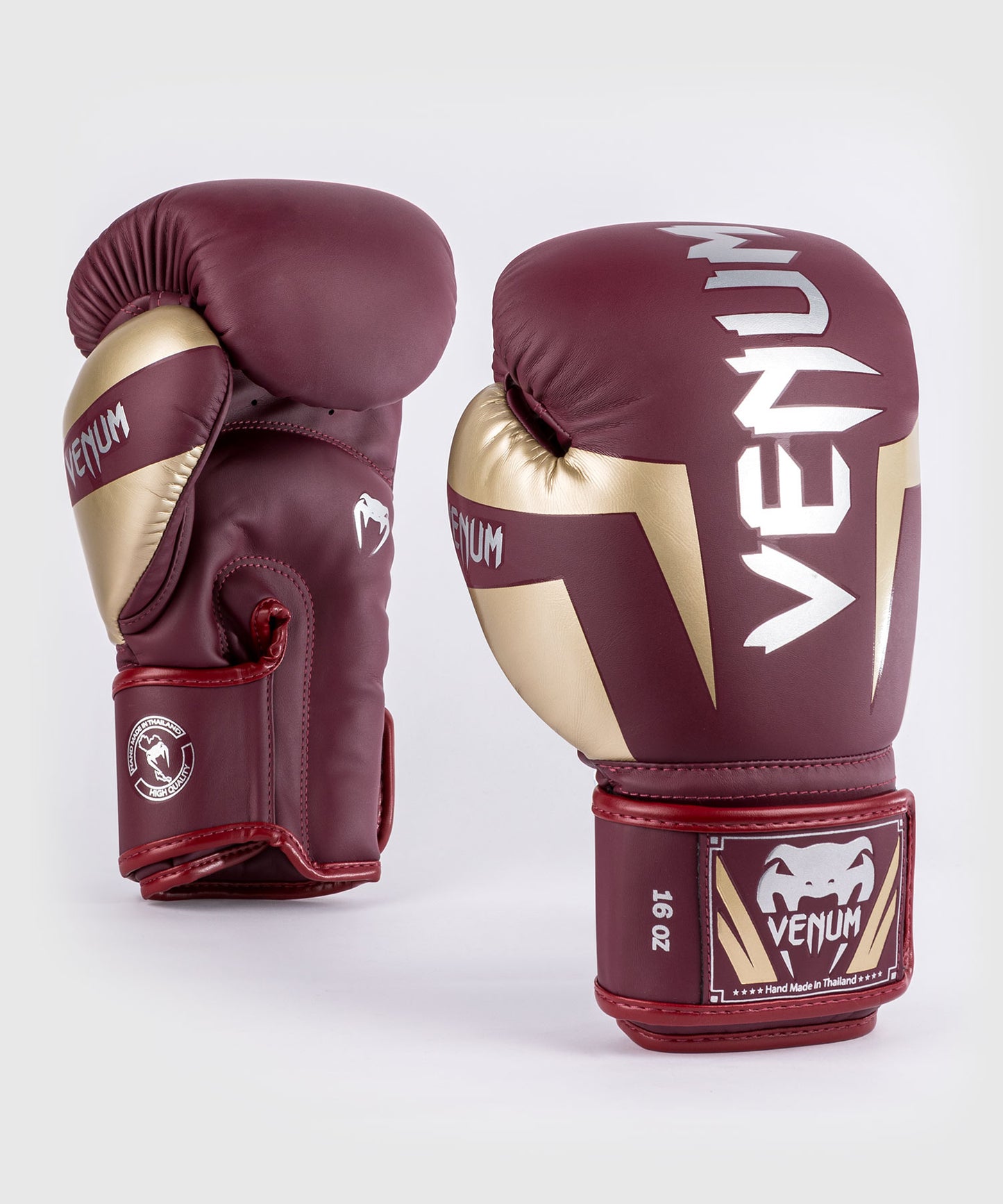 Venum Elite Guantes de Boxeo - Borgoña/Dorado