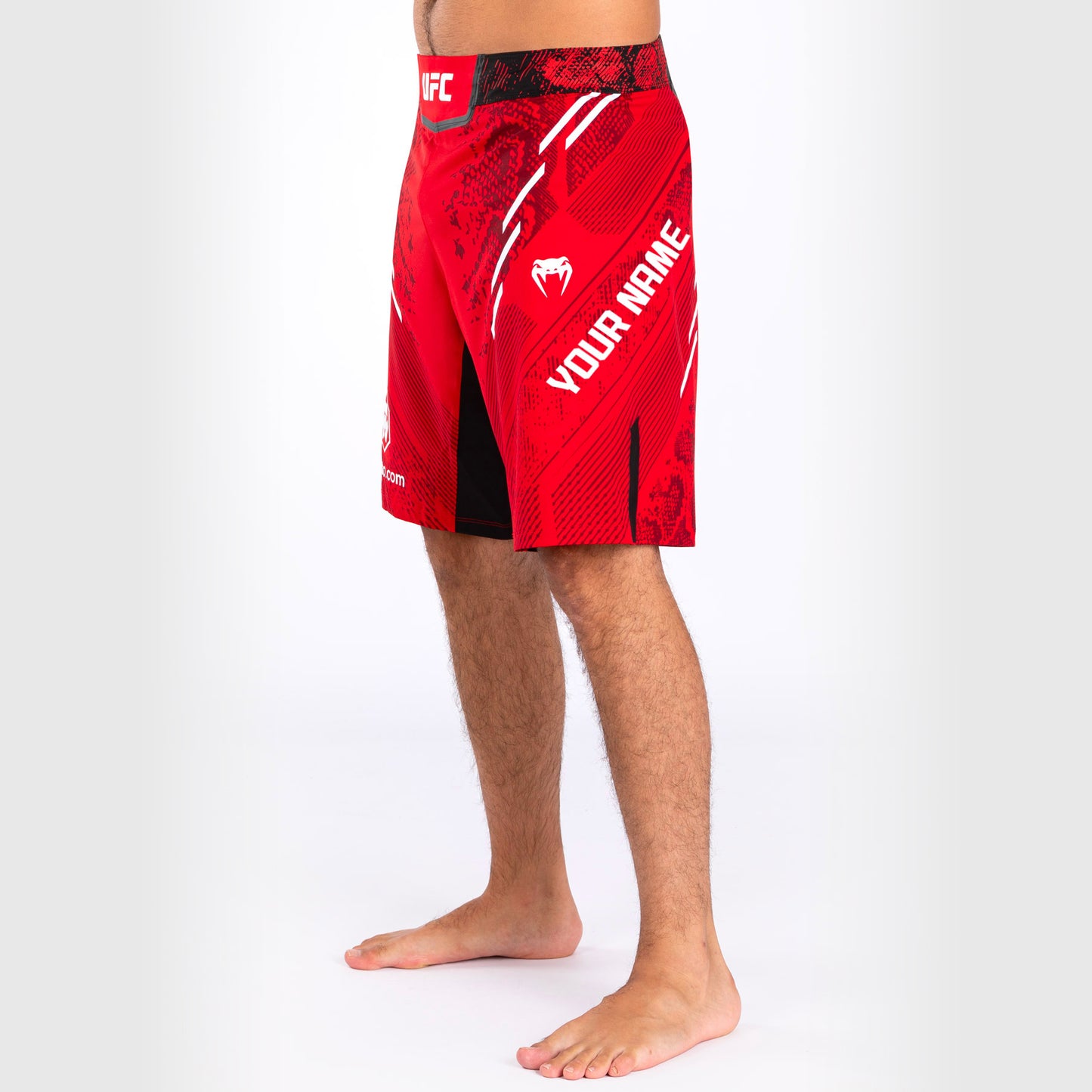 Pantalón Corto UFC Adrenaline by Venum Personalizado Authentic Fight Night, Corte Largo, Hombre - Rojo