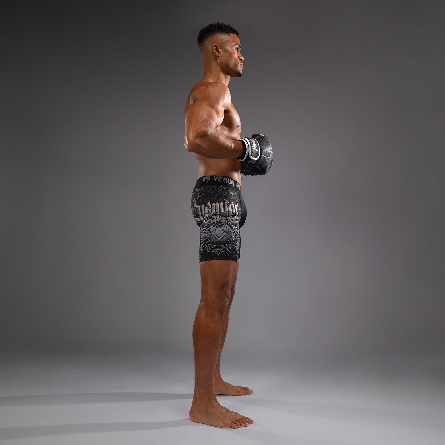 Venum Gladiator 5.0 Pantalones Vale Tudo Para Hombre - Negro/Plateado