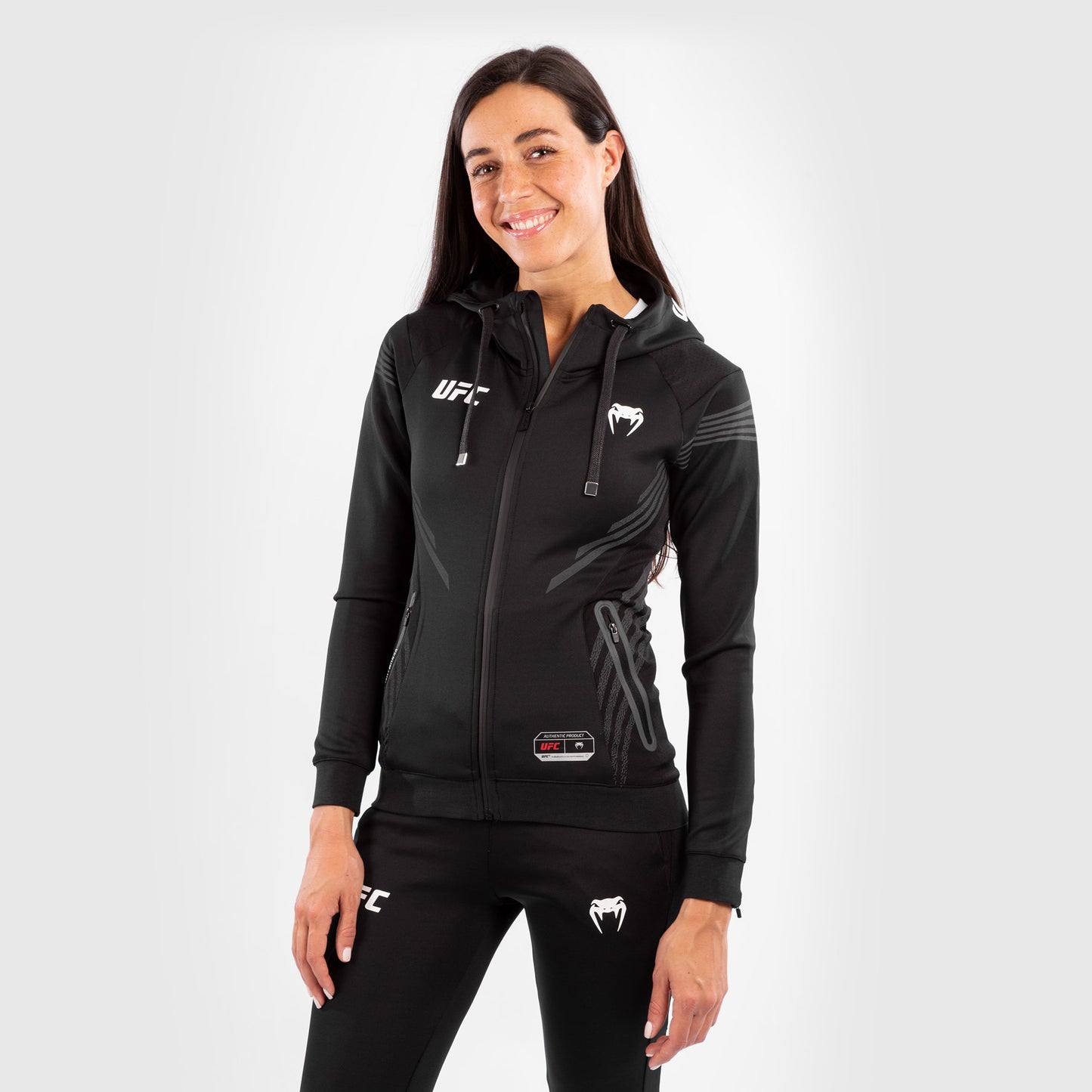Sudadera Para Mujer Personalizada UFC Venum Authentic Fight Night Walkout - Negro