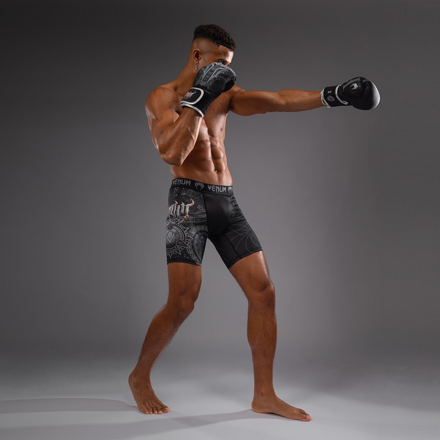 Venum Gladiator 5.0 Pantalones Vale Tudo Para Hombre - Negro/Plateado