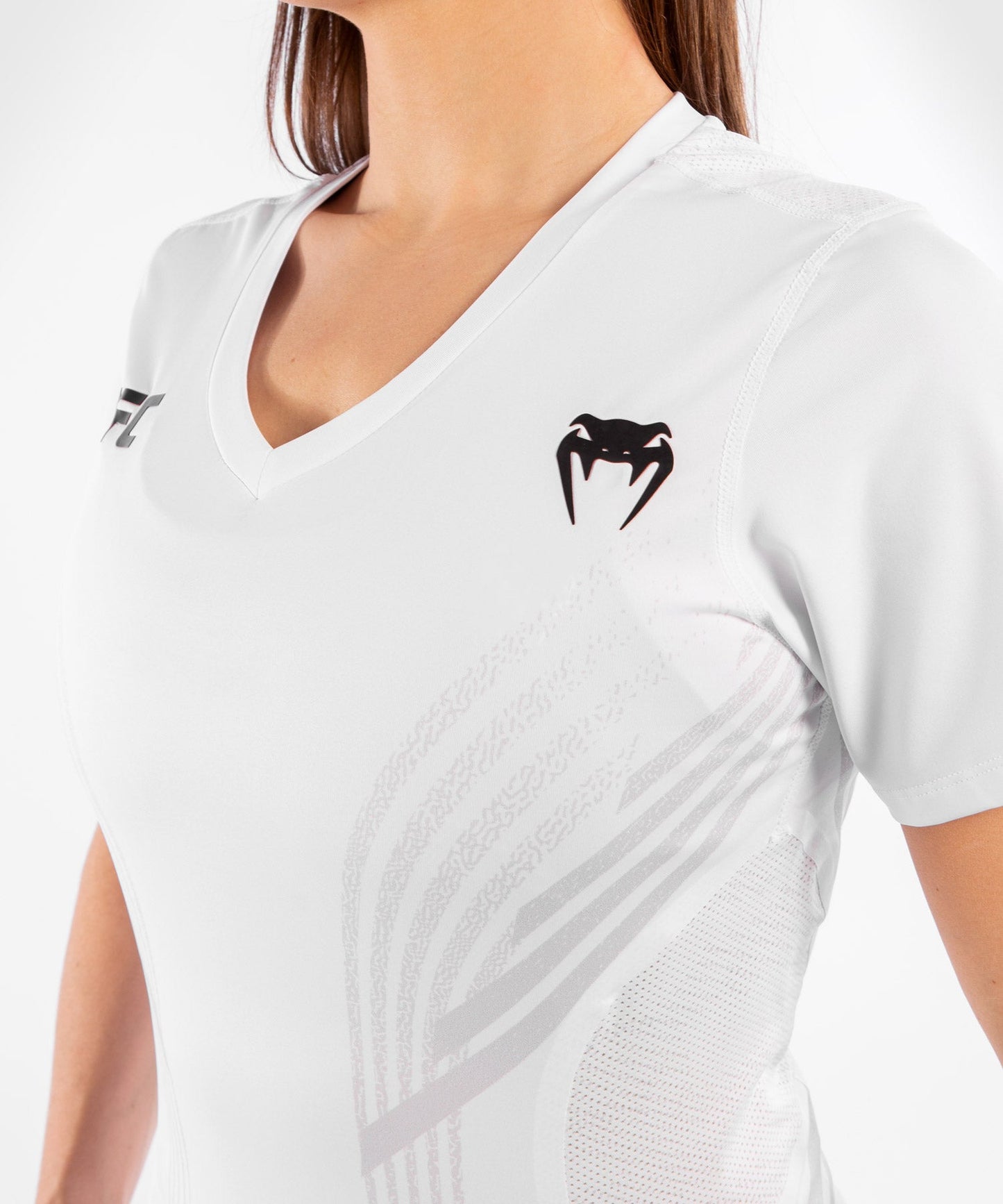Camiseta Técnica Para Mujer Fighters UFC Venum Authentic Fight Night - Blanco