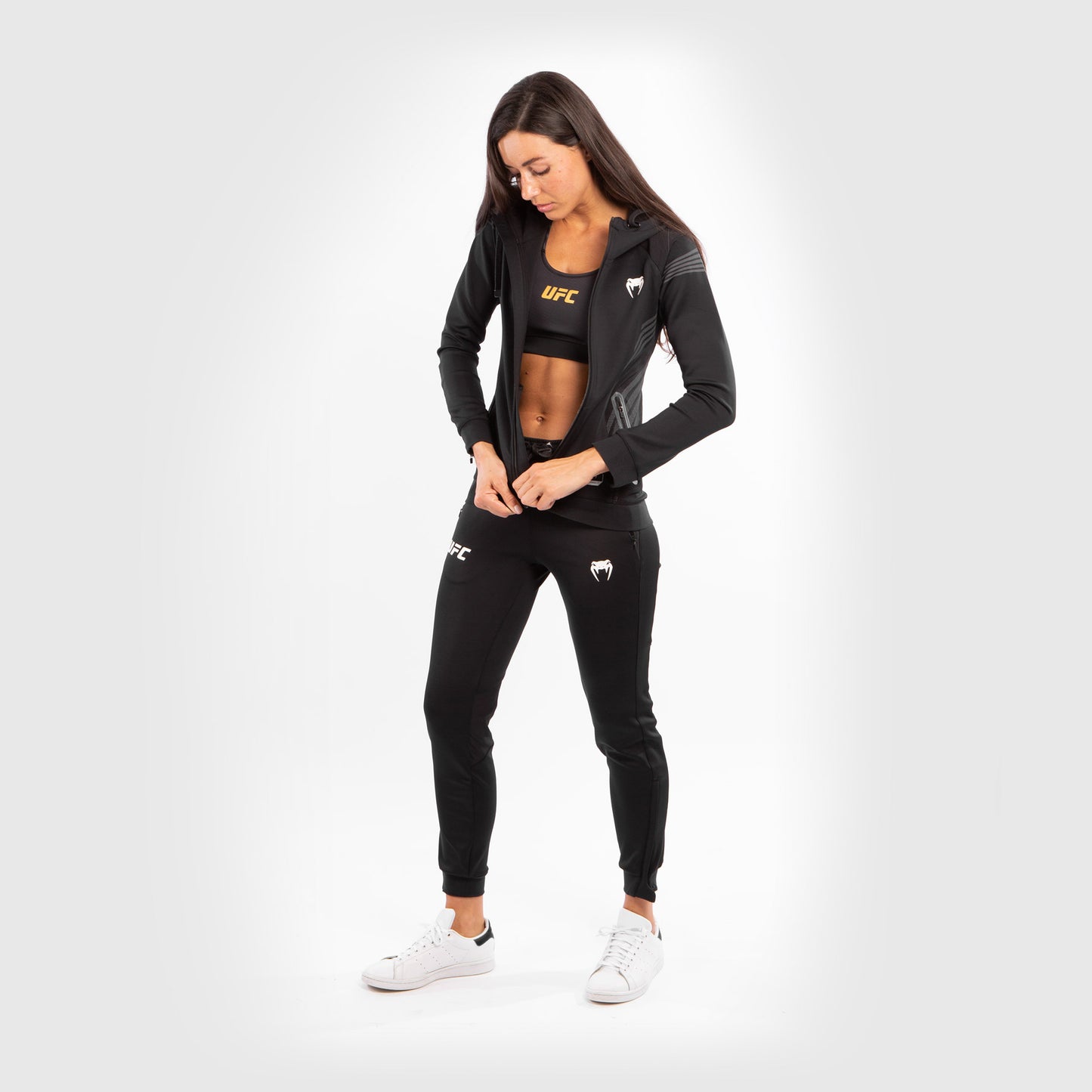 Sudadera Para Mujer Personalizada UFC Venum Authentic Fight Night Walkout - Negro