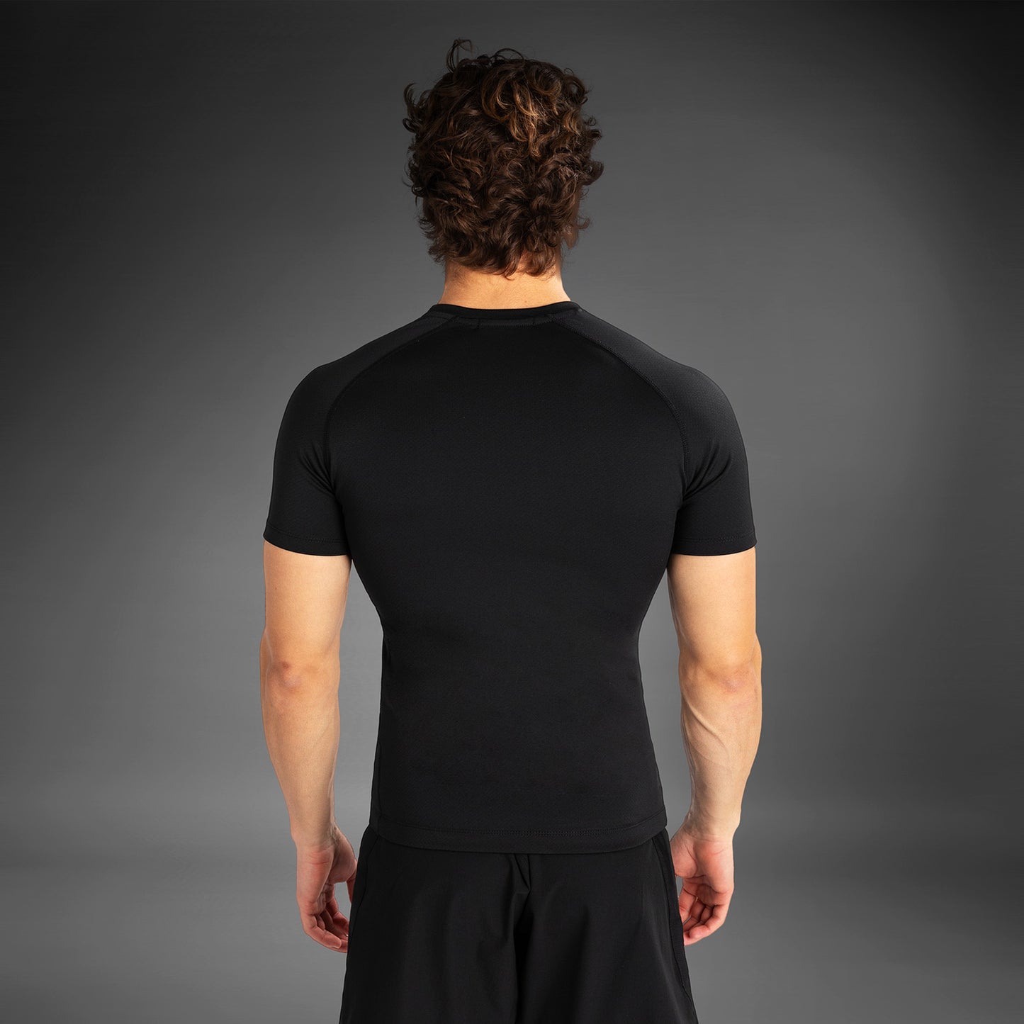 Venum Contender Lycra de manga corta para hombre - Negro/Blanco