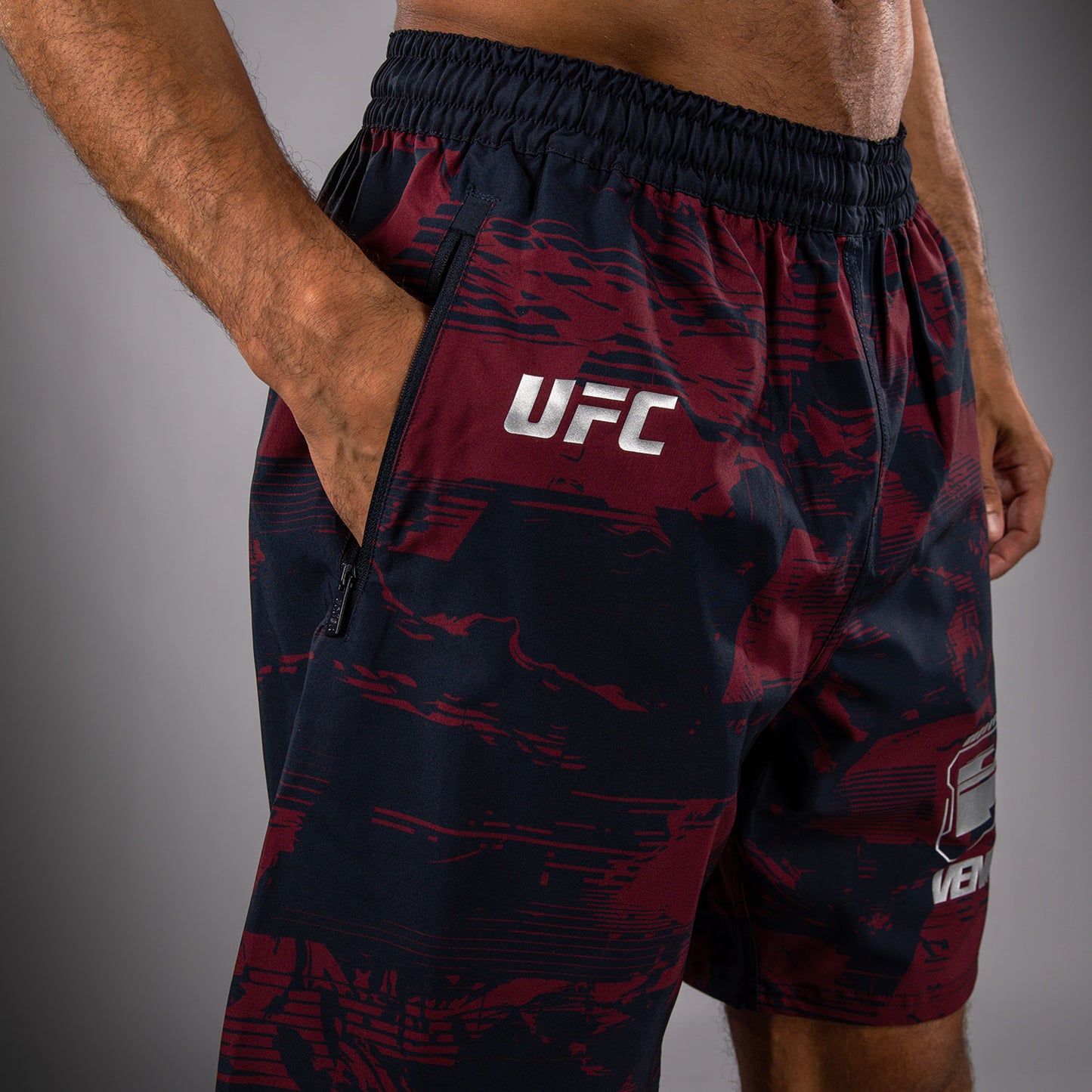 UFC Zenith by Venum Authentic Fight Week Short Performance Hombre - Azul marino/Burdeos/Plateado