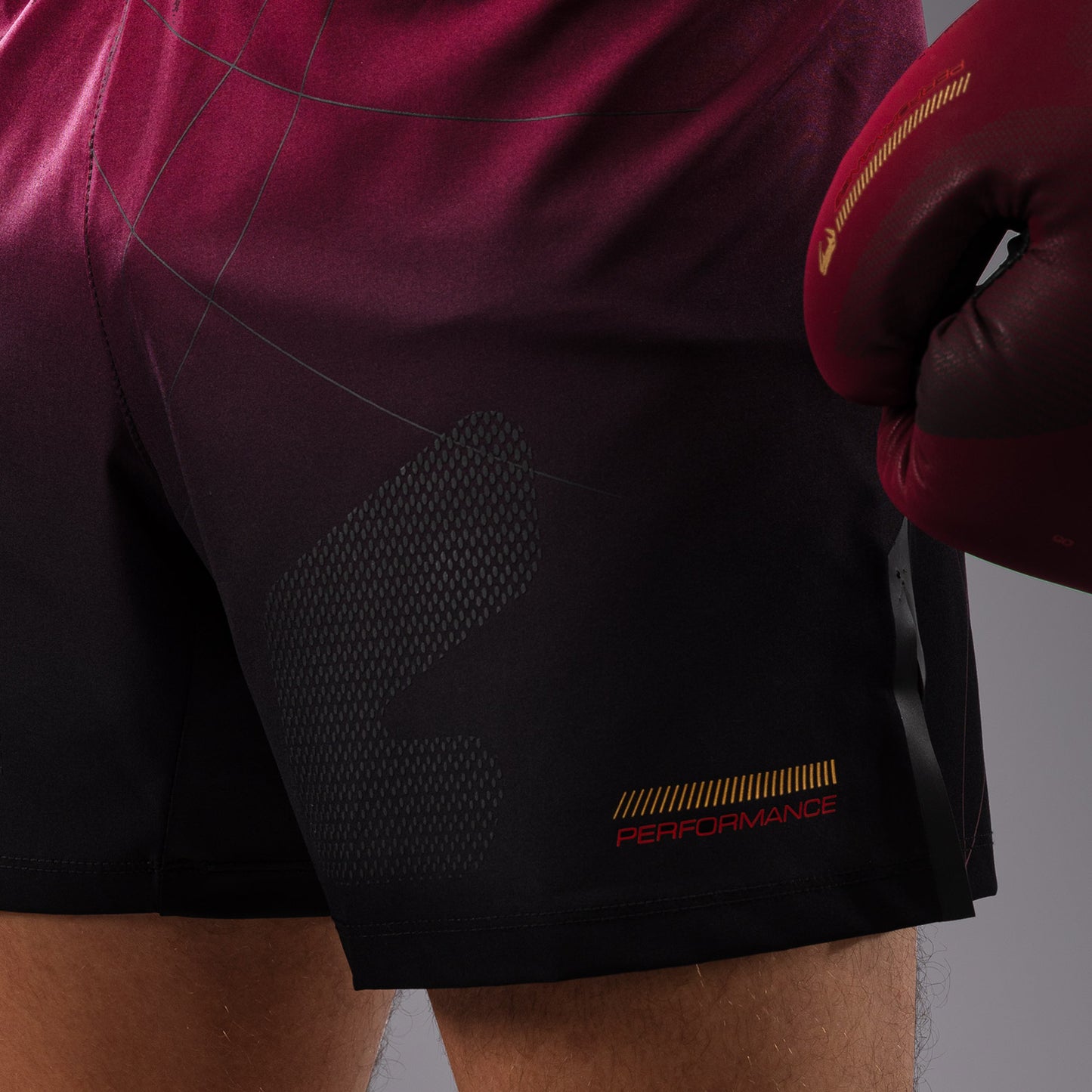Venum Tactical XT Pantalones cortos de lucha - Negro/Burdeos/Oro