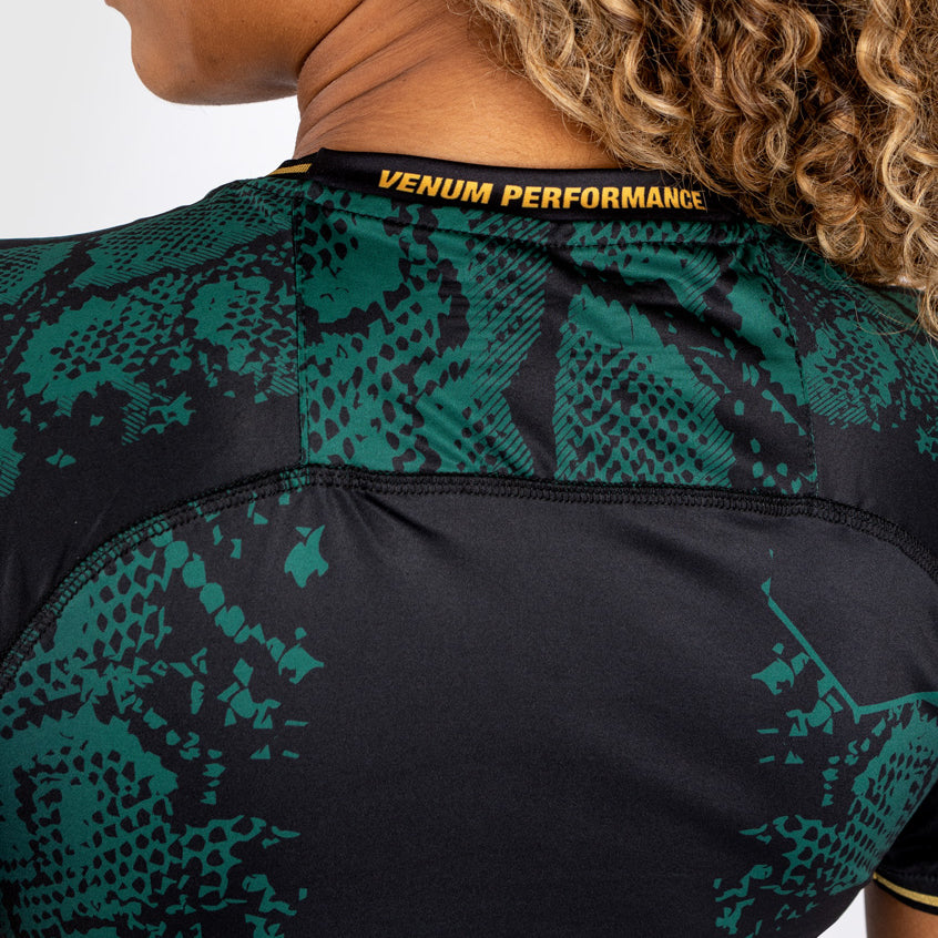 UFC Adrenaline by Venum Personalized Authentic Fight Night Maillot Walkout Mujer - Emerald Edition - Verde/Negro/Oro