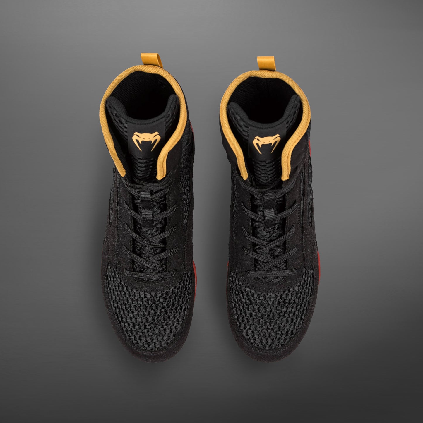 Venum Contender Calzado de Boxeo - Negro/Dorado/Rojo