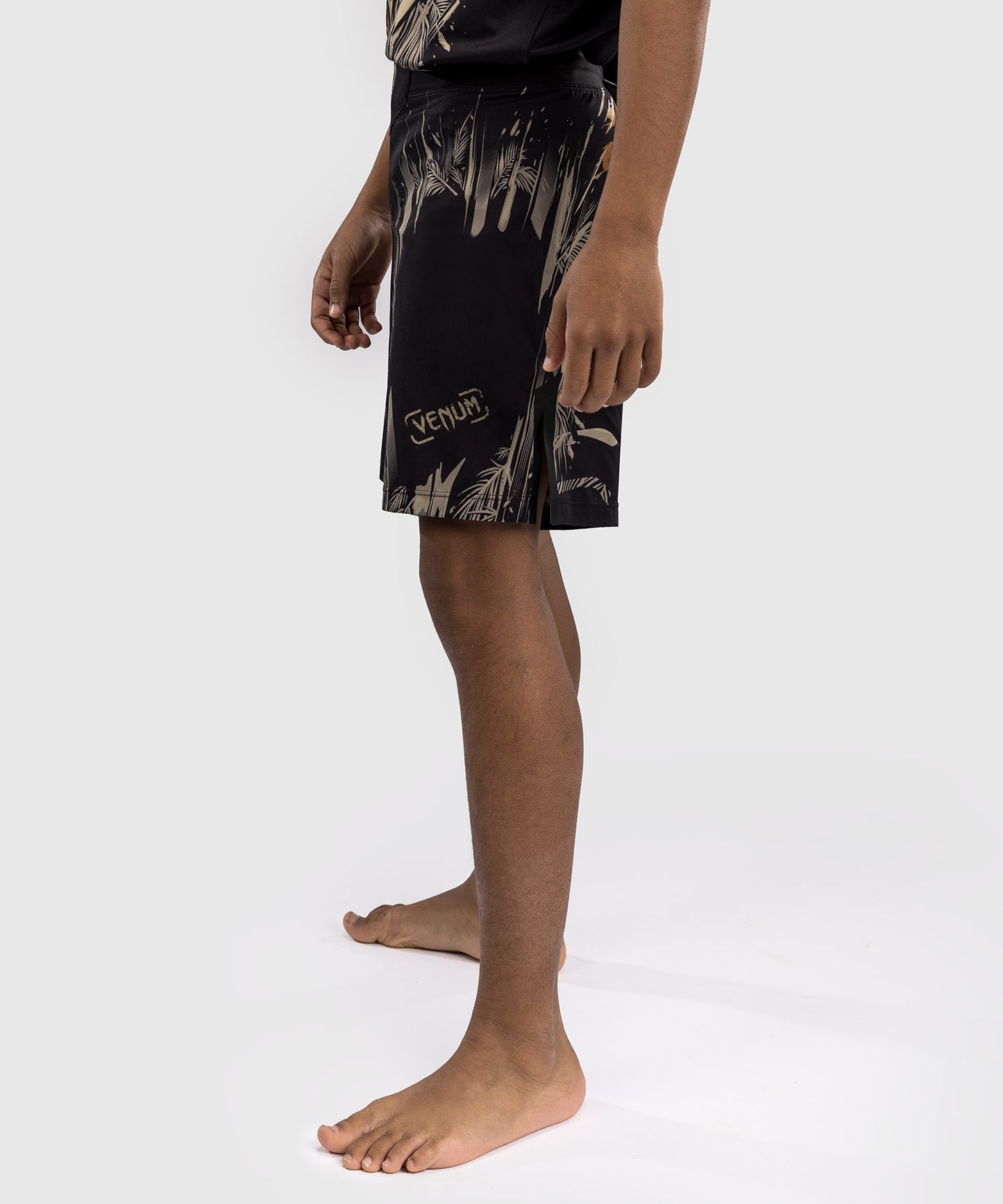 Venum Tiger Pantalones Cortos de Lucha para Niños - Negro/Naranja Neón