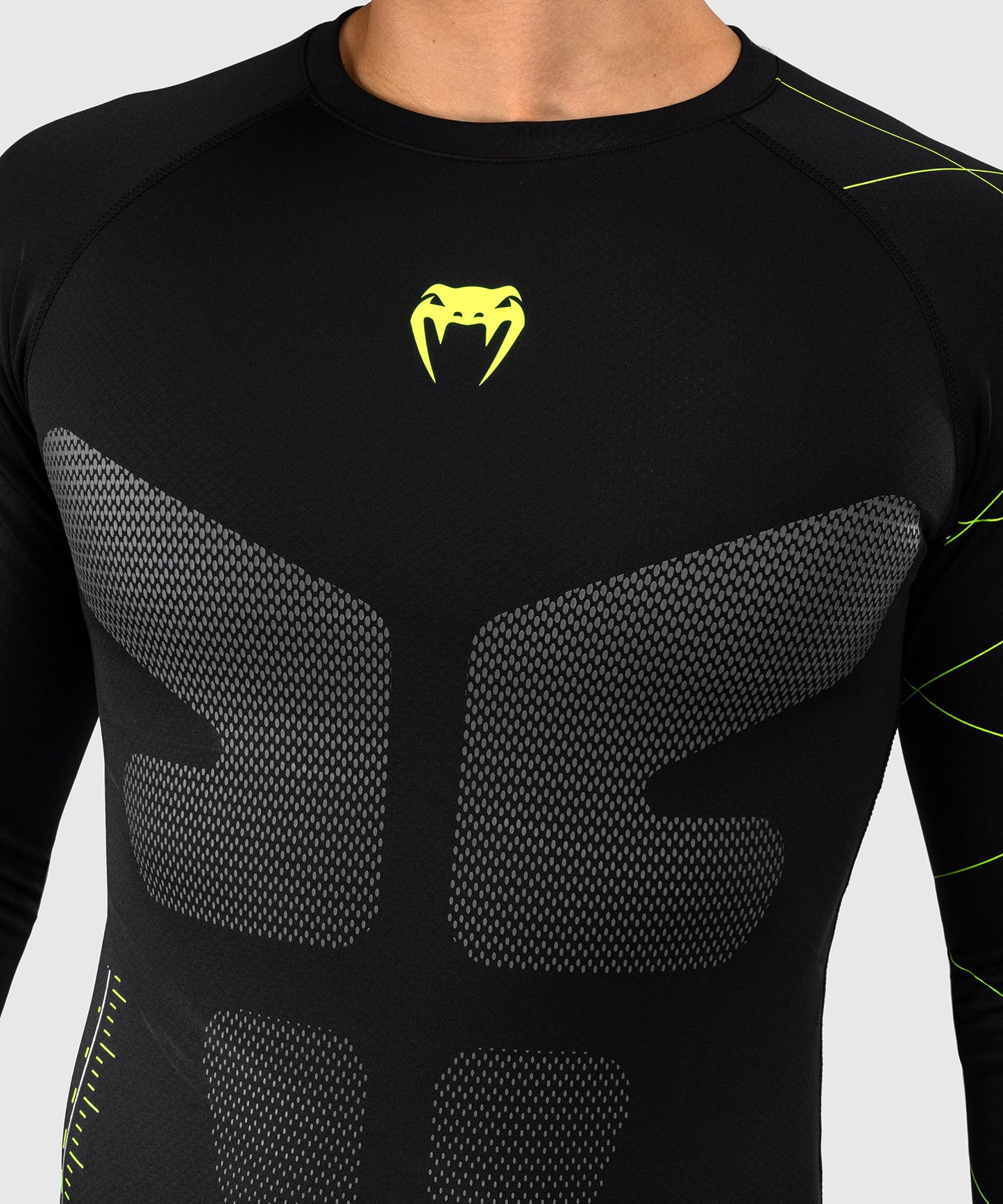 Venum Training Camp 4.0 Lycra de manga larga - Negro/Verde neón