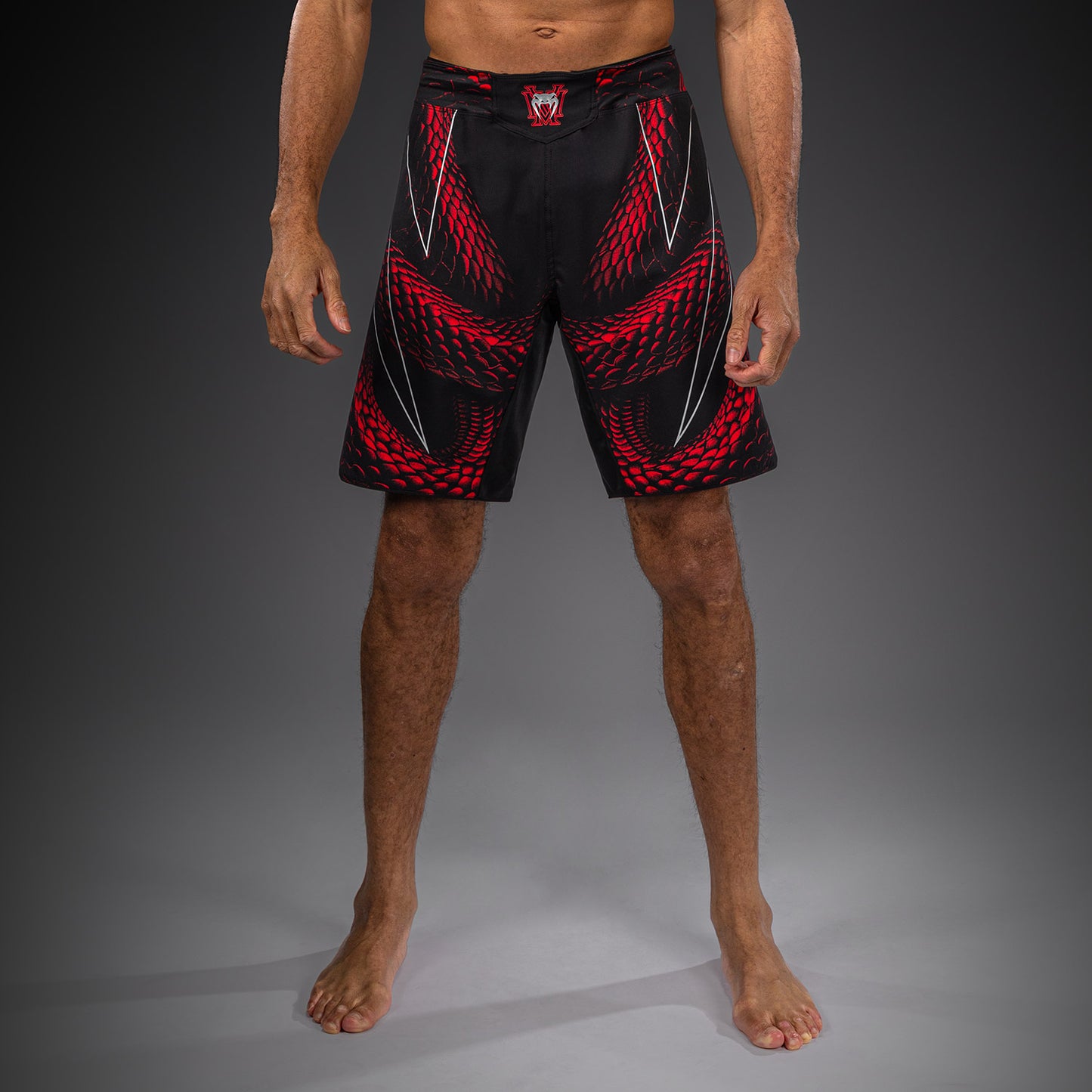 Venum Matupa Short de Combate - Negro/Rojo/Plata