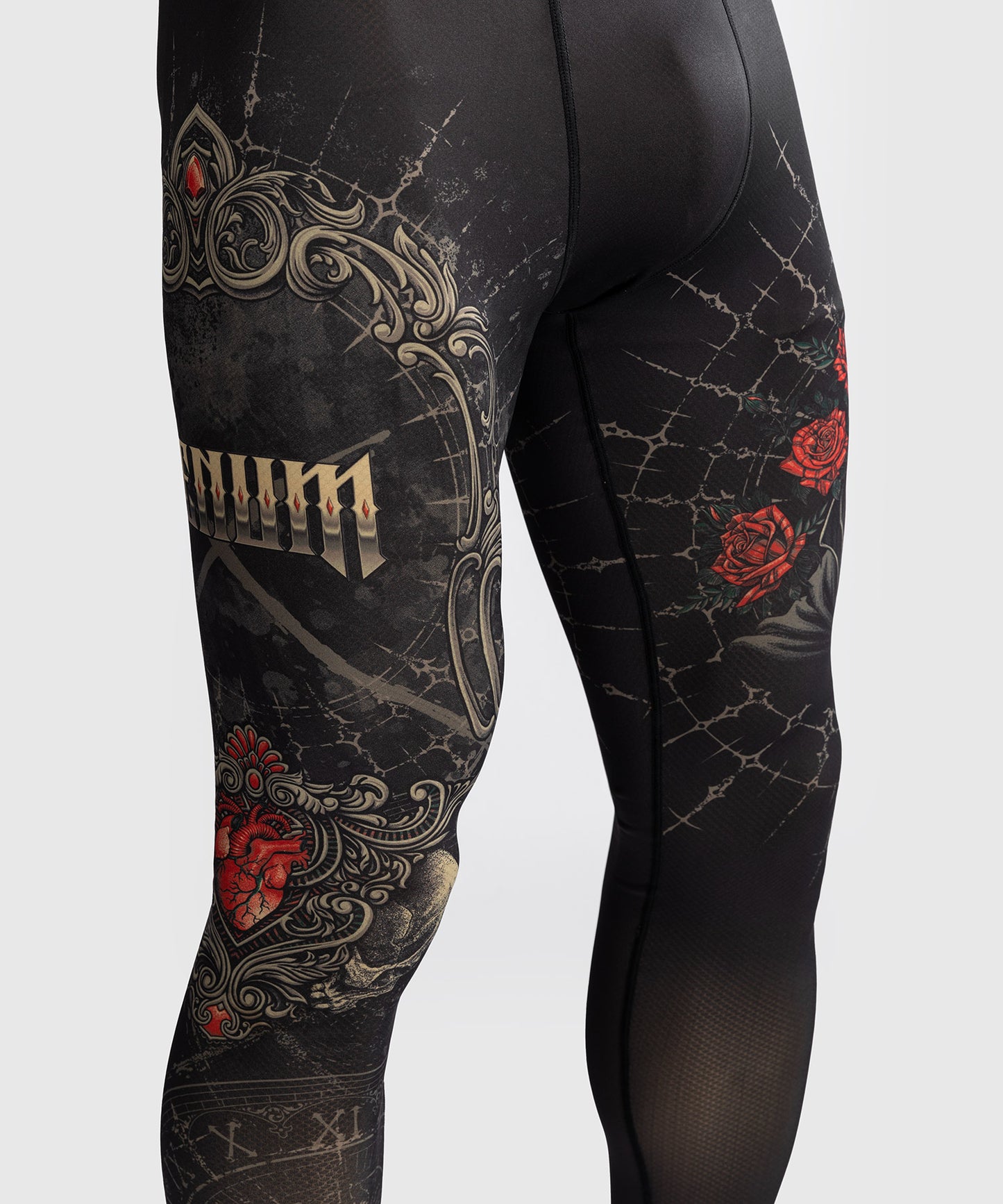 Venum Santa Muerte 5.0 Spats para Hombre - Negro Profundo/Oro