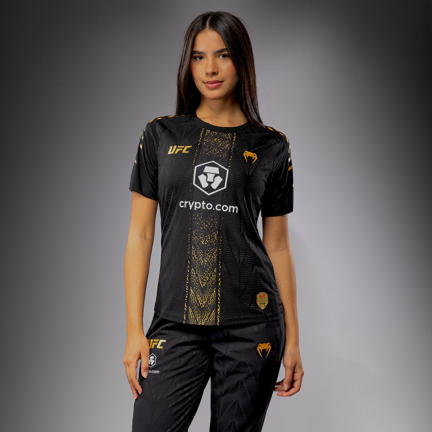 UFC Zenith by Venum Authentic Fight Night Camiseta oficial Walkout Mujer Personalizado - Champion