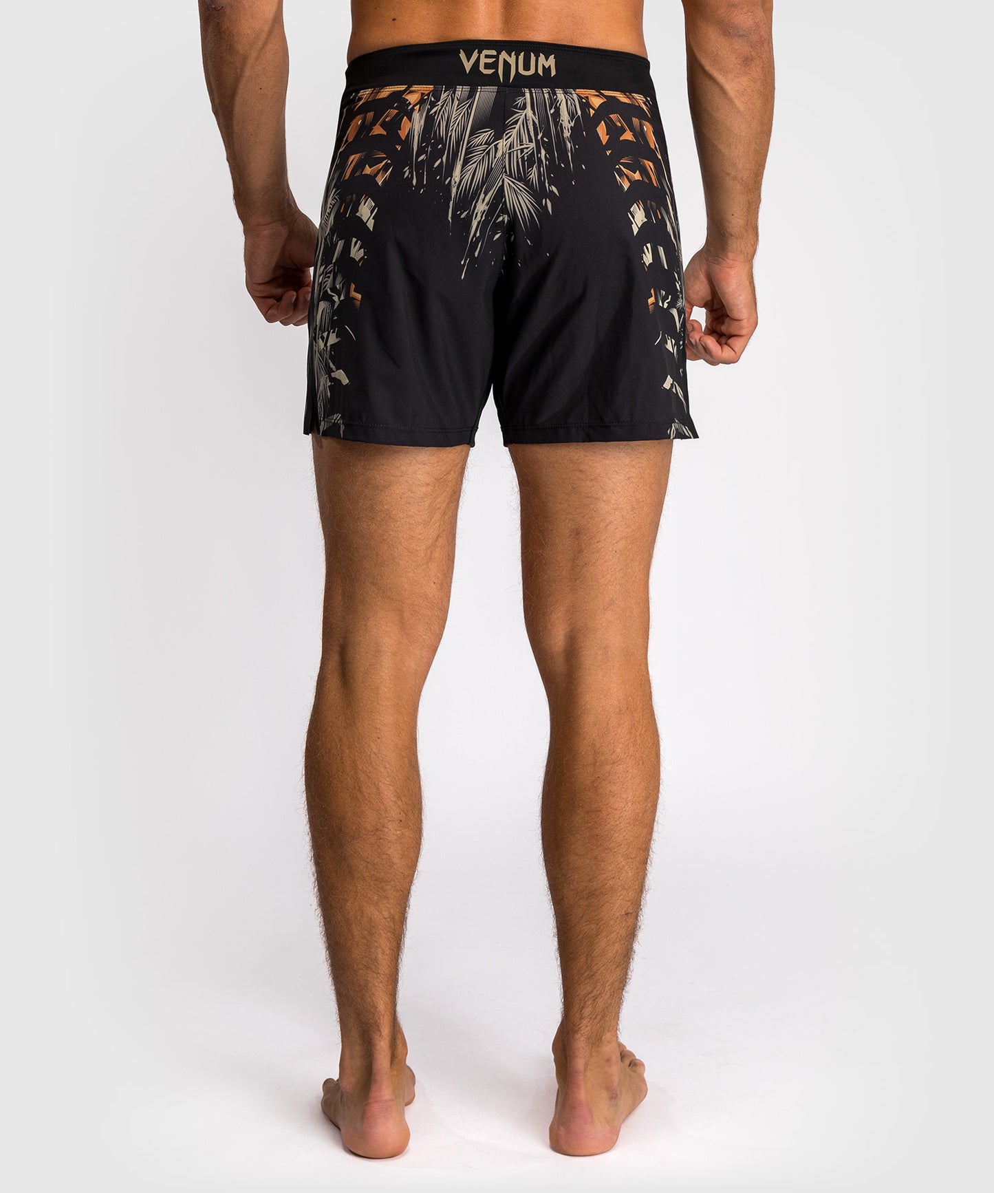 Venum Tiger Pantalones de Lucha para Hombre - Negro/Naranja Neón