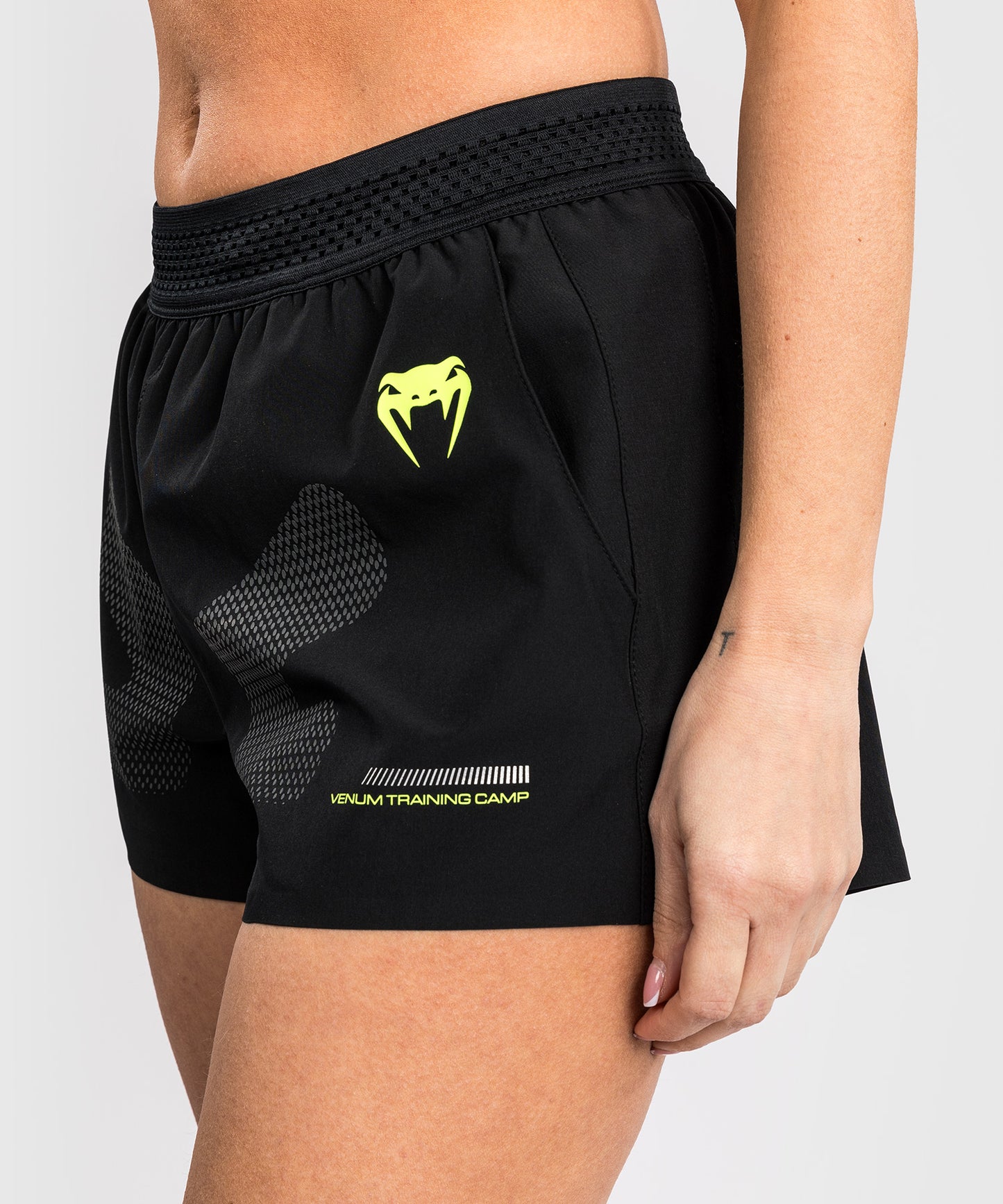 Venum Training Camp 4.0 Pantalón Corto de Entrenamiento - Negro/Verde neón