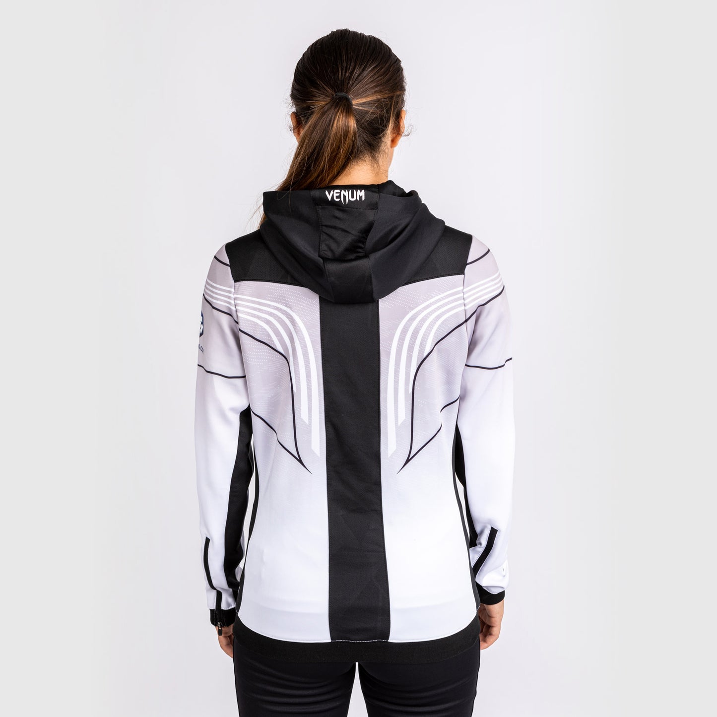 Sudadera con capucha personalizada UFC Venum Authentic Fight Night 2.0 para mujer - Blanco