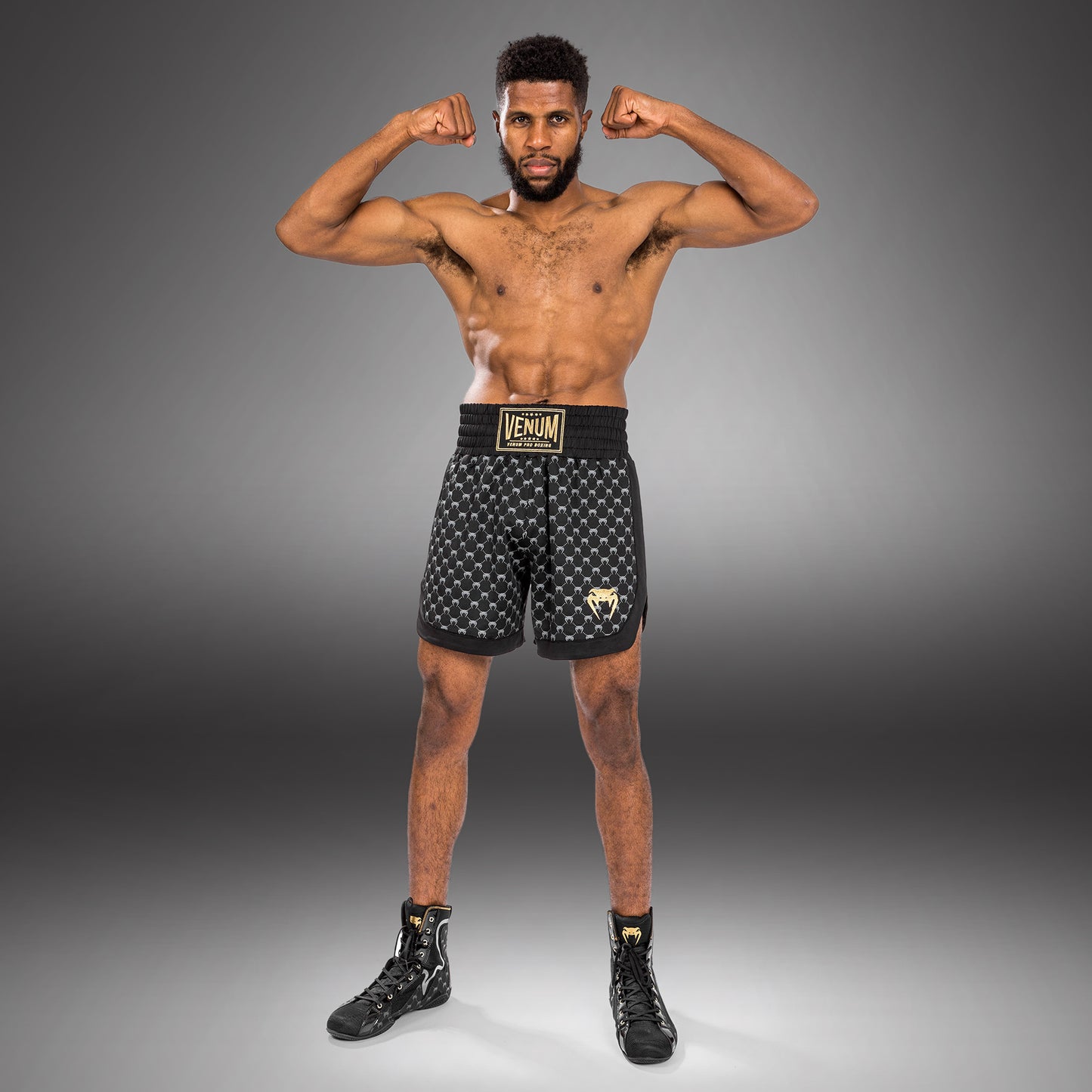 Shorts de Boxeo Venum Monogram - Negro