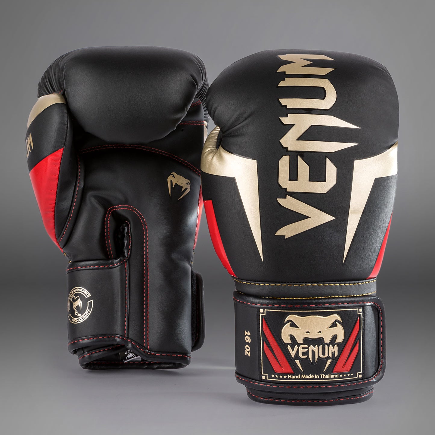Venum Elite Guantes de boxeo - Negro/Dorado/Rojo